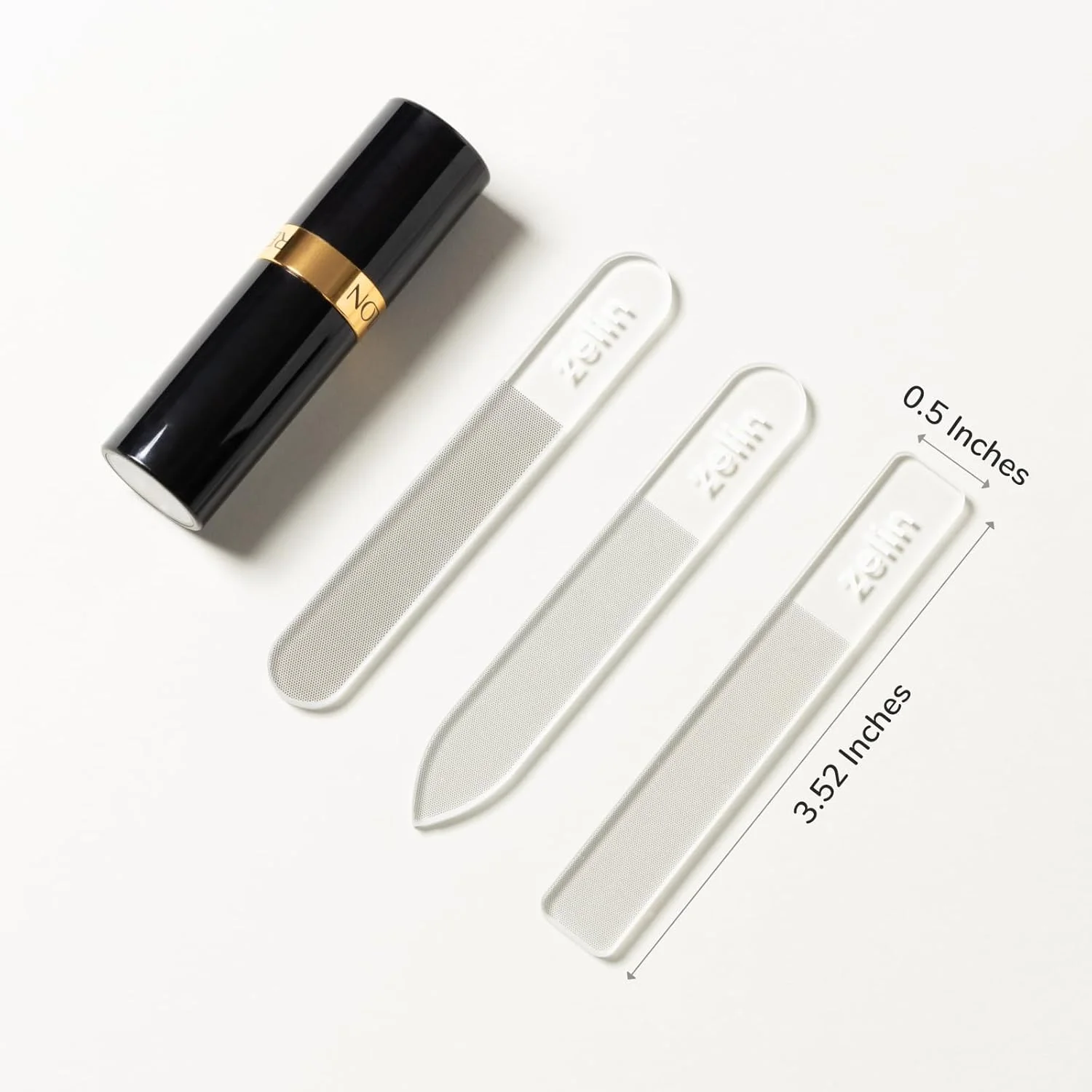 سوهان ناخن شیشه ای ممتاز زلین برای ناخن های طبیعی، سوهان ناخن کریستالی با جیب چرمی محافظ، سوهان ناخن شیشه ای برای ناخن های قوی تر و صاف تر