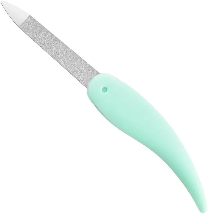 سوهان ناخن کوچک استیل تاشو دو طرفه ابزار پولیش مانیکور قابل استفاده مجدد گیره ناخن پا سوهان کوچک، سبز سوهان ناخن کوچک استیل تاشو دو طرفه ابزار پولیش مانیکور قابل استفاده مجدد گیره ناخن پا سوهان کوچک، سبز