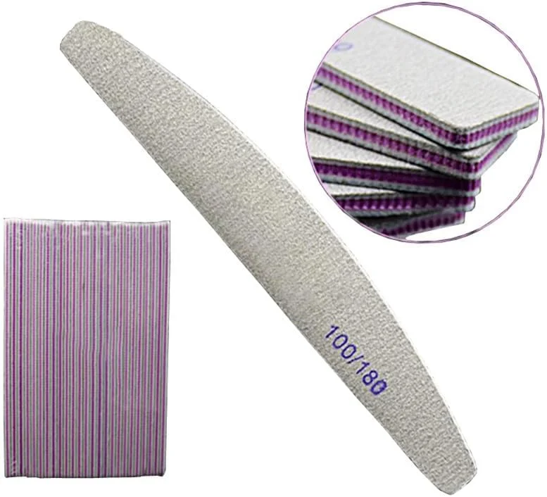 ۱۰ عدد سوهان ناخن، صفحه الماسه دو طرفه قابل استفاده مجدد (دانه بندی ۱۰۰/۱۸۰)، ابزار طراحی ناخن، مناسب برای استفاده در منزل و سالن، مناسب به عنوان هدیه تعطیلات