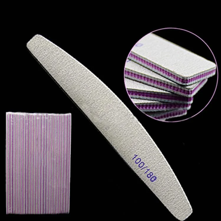 ۱۰ عدد سوهان ناخن، صفحه الماسه دو طرفه قابل استفاده مجدد (دانه بندی ۱۰۰/۱۸۰)، ابزار طراحی ناخن، مناسب برای استفاده در منزل و سالن، مناسب به عنوان هدیه تعطیلات