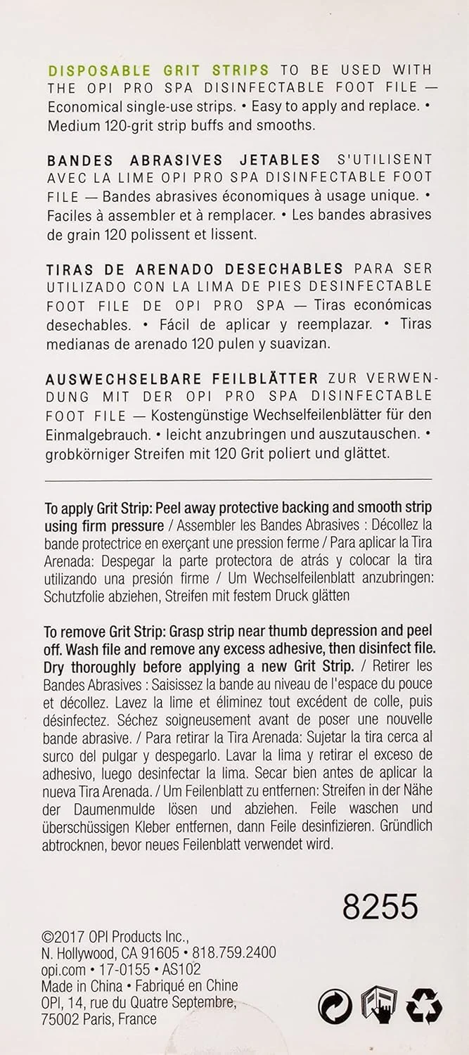 نوار یدکی سوهان پا OPI، مرحله 2، درجه زبری 120