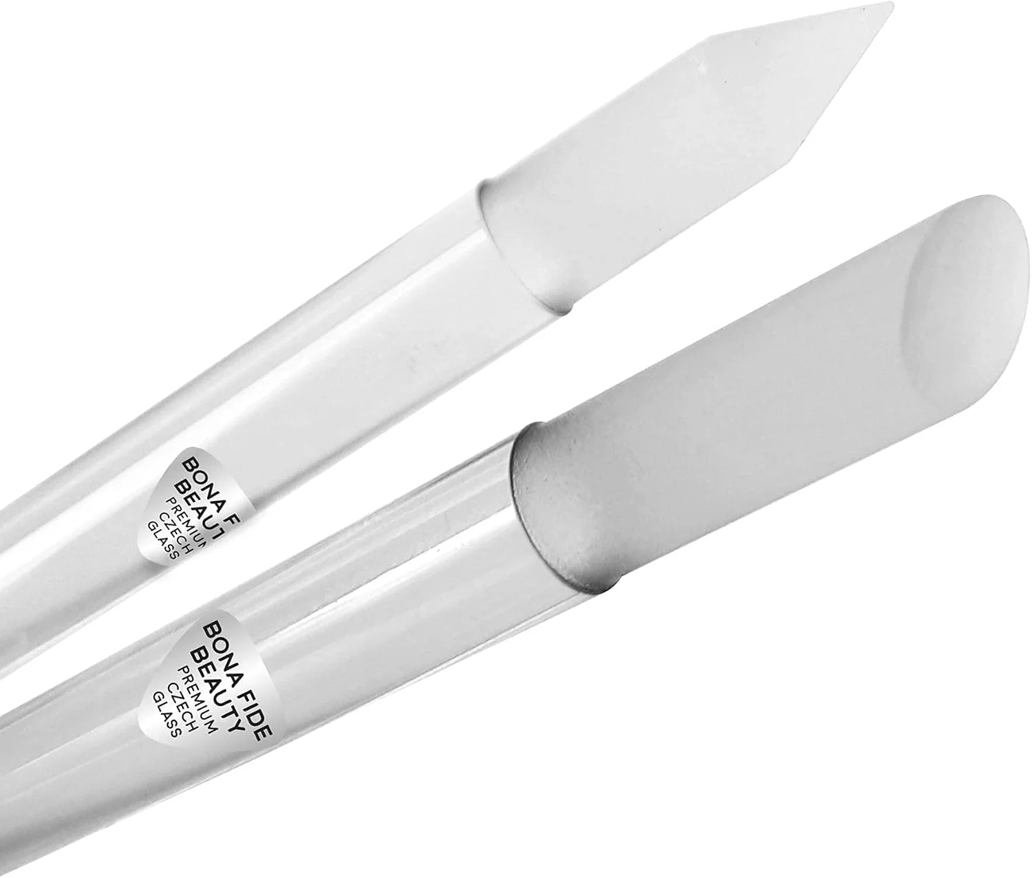 ست دو عددی عقب‌راننده کوتیکول شیشه‌ای، ابزار مانیکور و مراقبت از ناخن، دو عدد استیک مانیکور شیشه‌ای ممتاز چک