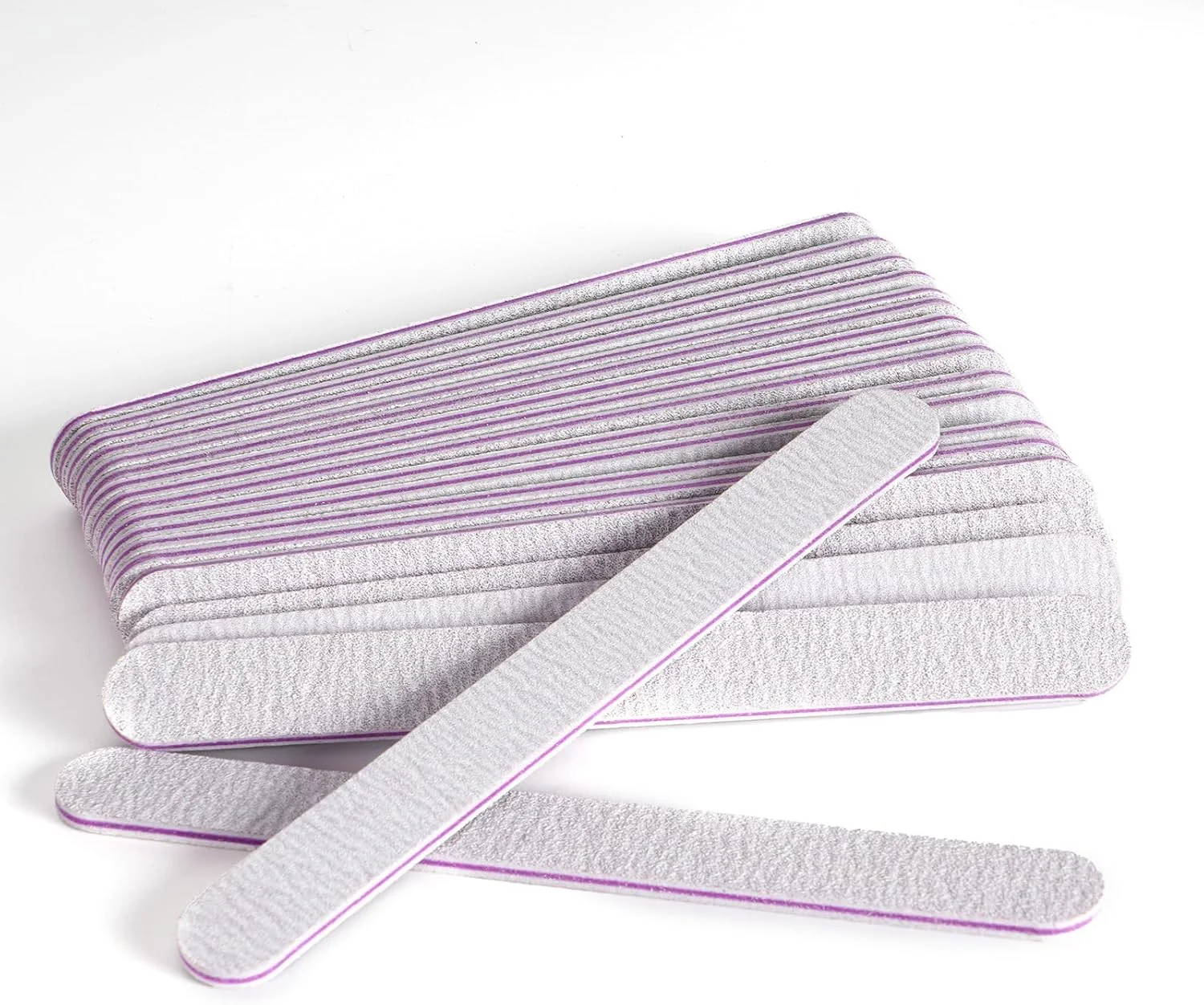 سوهان ناخن 12 عددی سمباده‌ای با درجه زبری 100/180، سوهان ناخن دو طرفه برای ناخن های طبیعی و اکریلیک، ابزار سوهان ناخن حرفه ای قابل شستشو و استفاده مجدد برای استفاده در منزل و سالن