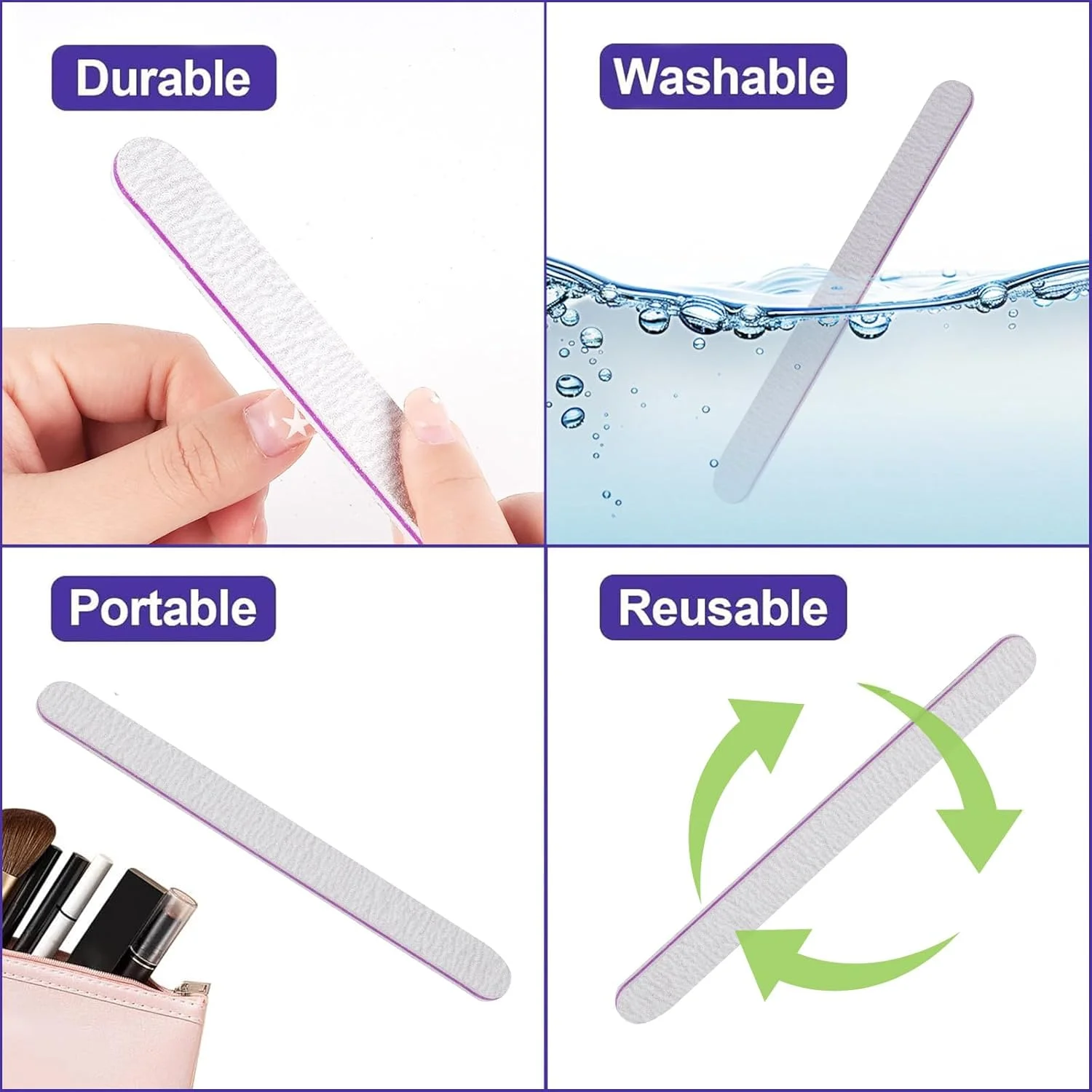 سوهان ناخن 12 عددی سمبادهای با درجه زبری 100/180، سوهان ناخن دو طرفه برای ناخن های طبیعی و اکریلیک، ابزار سوهان ناخن حرفه ای قابل شستشو و استفاده مجدد برای استفاده در منزل و سالن سوهان ناخن 12 عددی سمبادهای با درجه زبری 100/180، سوهان ناخن دو طرفه برای ناخن های طبیعی و اکریلیک، ابزار سوهان ناخن حرفه ای قابل شستشو و استفاده مجدد برای استفاده در منزل و سالن