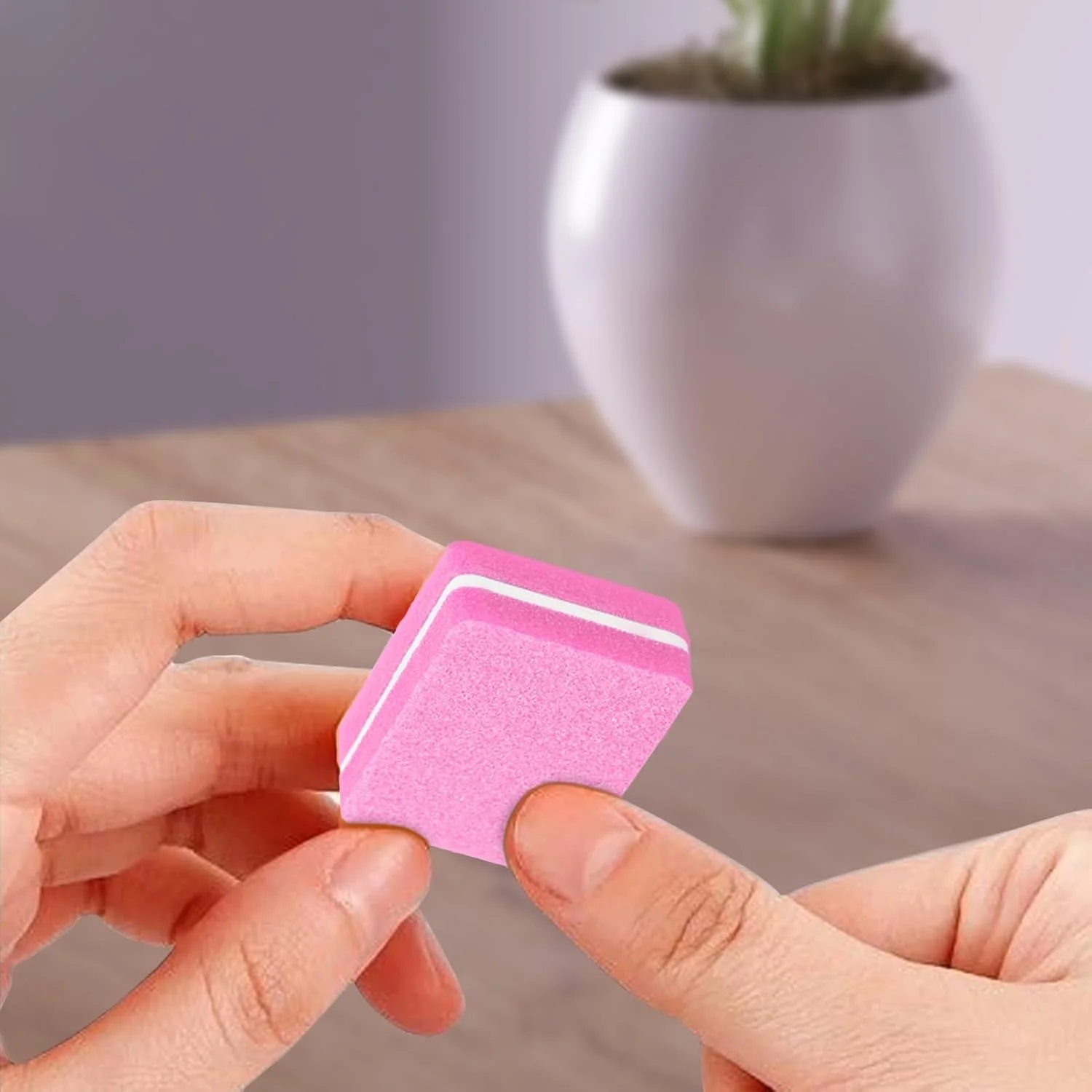 بافر ناخن مینی 30 عددی، ابزار حرفه ای و قابل حمل برای مانیکور و پولیش ناخن در خانه و سالن - صورتی