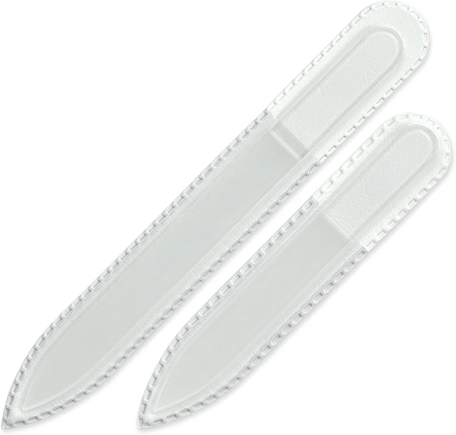 ست دو عددی سوهان ناخن کریستالی Mont Bleu - شیشه حرارت دیده اصلی چک - دست ساز - دو طرفه - حکاکی شده - سوهان ناخن شیشه ای برای ناخن های طبیعی