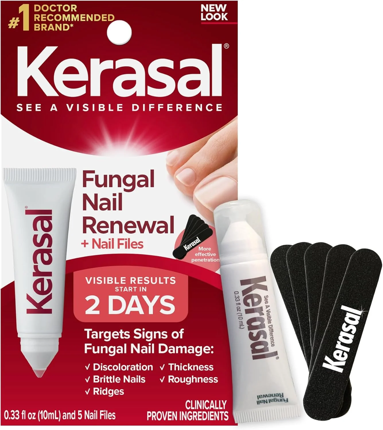 مجموعه احیا کننده ناخن کراسال و سوهان ناخن، ترمیم ظاهر ناخن های تغییر رنگ داده یا آسیب دیده، 5 عدد سوهان ناخن بادوام، 9.8 میلی لیتر، شفاف