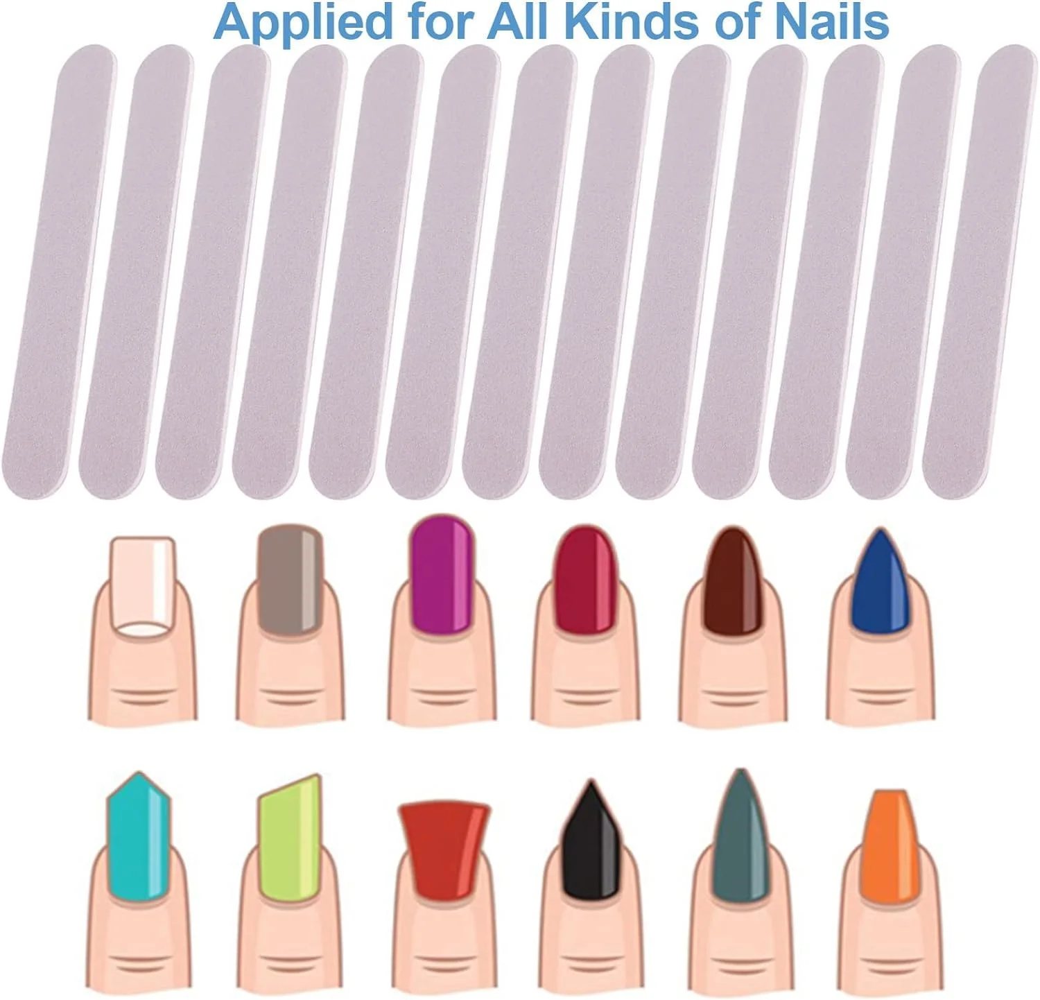 بسته 100 عددی سوهان ناخن کوچک، سوهان دو طرفه سمباده ای برای ناخن های طبیعی، ست ابزار مانیکور سوهان ناخن یکبار مصرف برای استفاده در منزل، سالن، مسافرت، مناسب برای آقایان، بانوان و کودکان