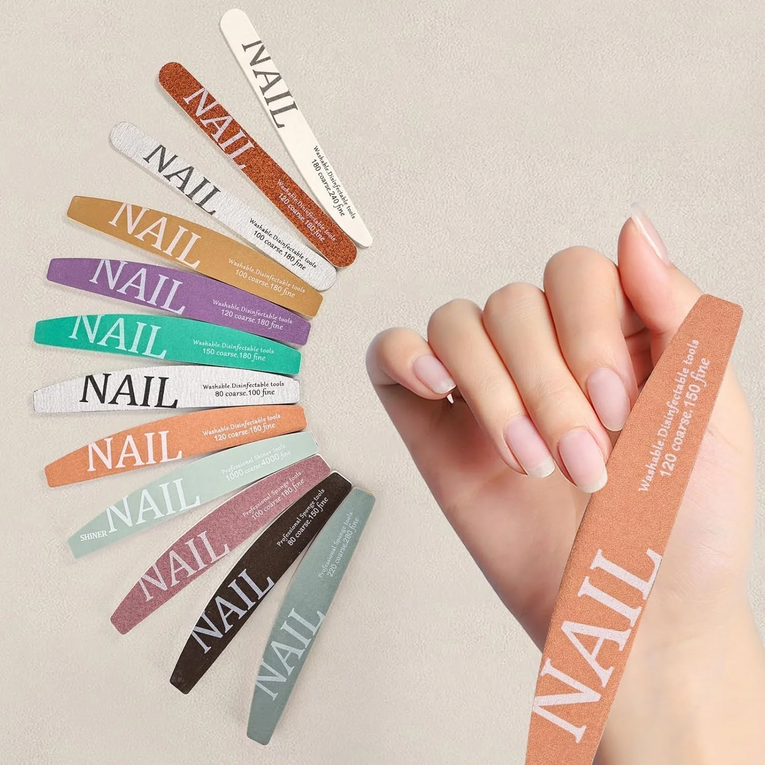 مجموعه کامل ۱۲ عددی سوهان و بافر ناخن، سمباده های با کیفیت عالی قابل شستشو، بادوام برای شکل دادن و صاف کردن انواع ناخن برای استفاده در منزل و سالن مجموعه کامل ۱۲ عددی سوهان و بافر ناخن، سمباده های با کیفیت عالی قابل شستشو، بادوام برای شکل دادن و صاف کردن انواع ناخن برای استفاده در منزل و سالن