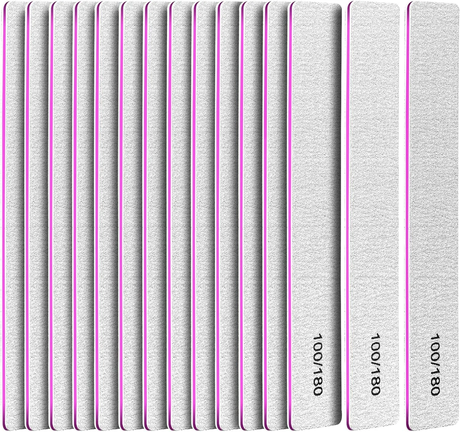 مجموعه ۲۵ عددی سوهان ناخن برای ناخن های طبیعی، ابزار مانیکور سوهان بافر ناخن دو طرفه برای ناخن های اکریلیک و ژل، سوهان های سمباده ای حرفه ای برای حالت دادن، درجه زبری ۱۰۰/۱۸۰ مجموعه ۲۵ عددی سوهان ناخن برای ناخن های طبیعی، ابزار مانیکور سوهان بافر ناخن دو طرفه برای ناخن های اکریلیک و ژل، سوهان های سمباده ای حرفه ای برای حالت دادن، درجه زبری ۱۰۰/۱۸۰