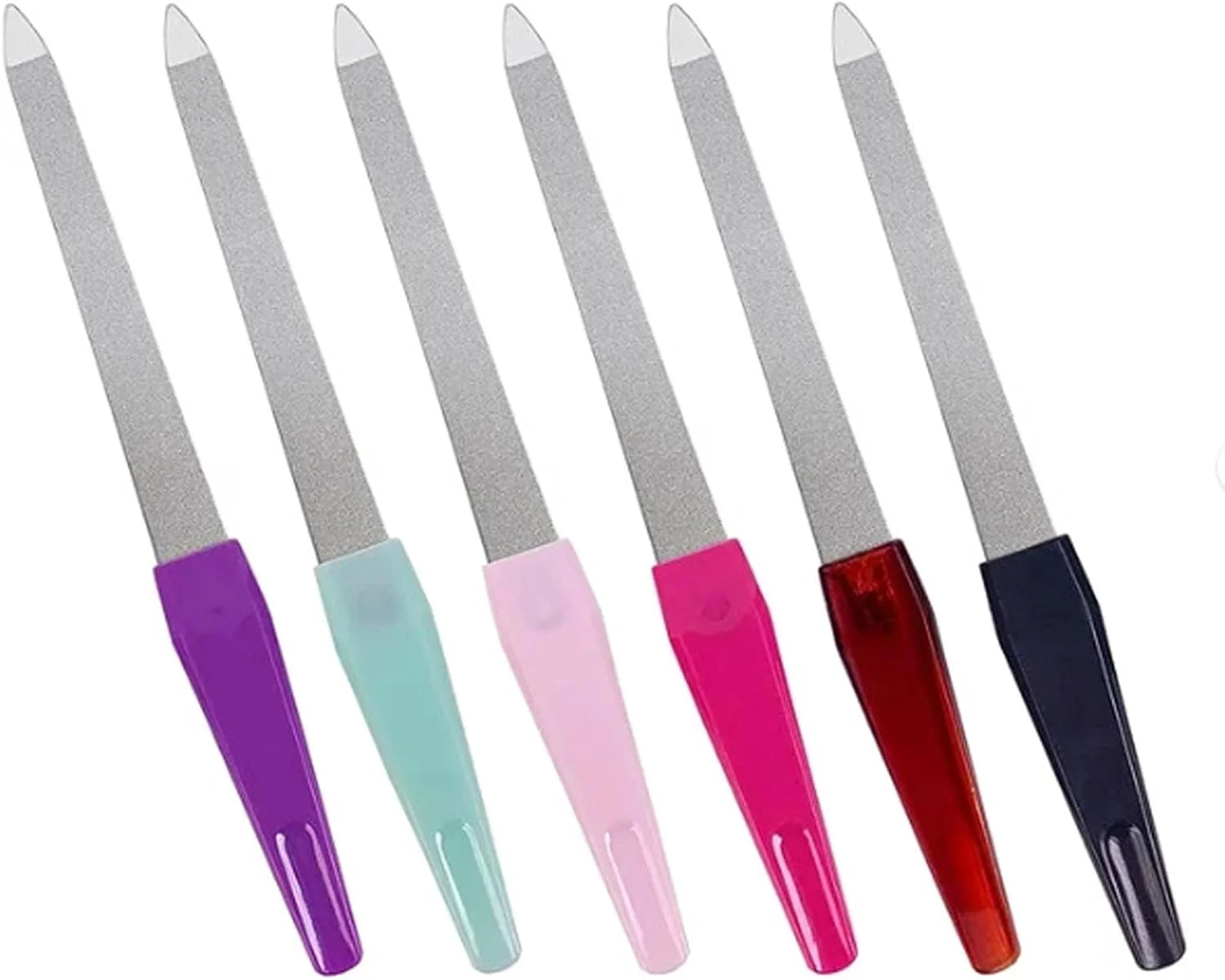 سوهان ناخن، سوهان ناخن برای بانوان، سوهان ناخن برای ناخن های طبیعی ساخته شده از استیل ضد زنگ (6 عدد)