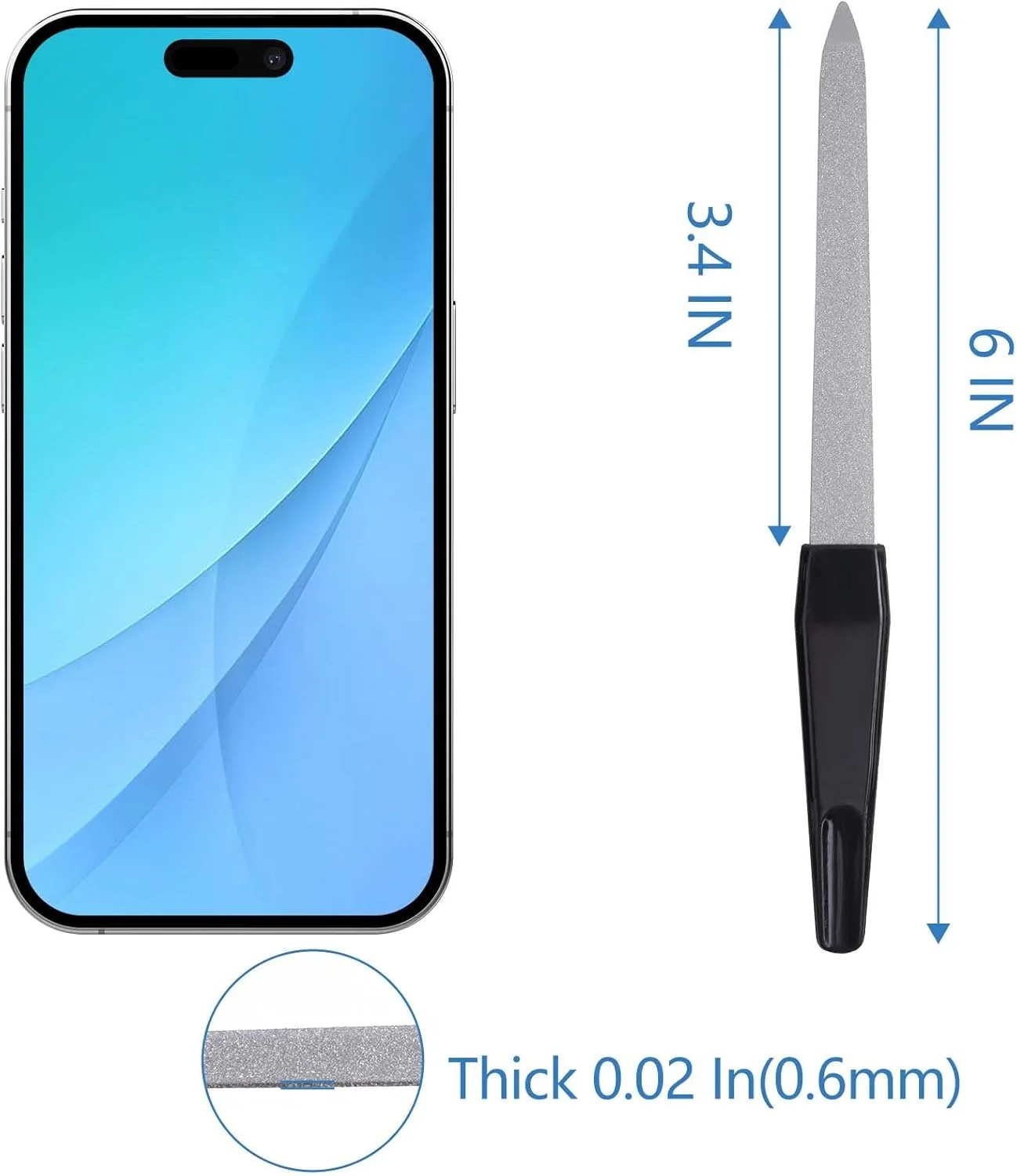 سوهان ناخن، سوهان ناخن برای بانوان، سوهان ناخن برای ناخن های طبیعی ساخته شده از استیل ضد زنگ (6 عدد) سوهان ناخن، سوهان ناخن برای بانوان، سوهان ناخن برای ناخن های طبیعی ساخته شده از استیل ضد زنگ (6 عدد)