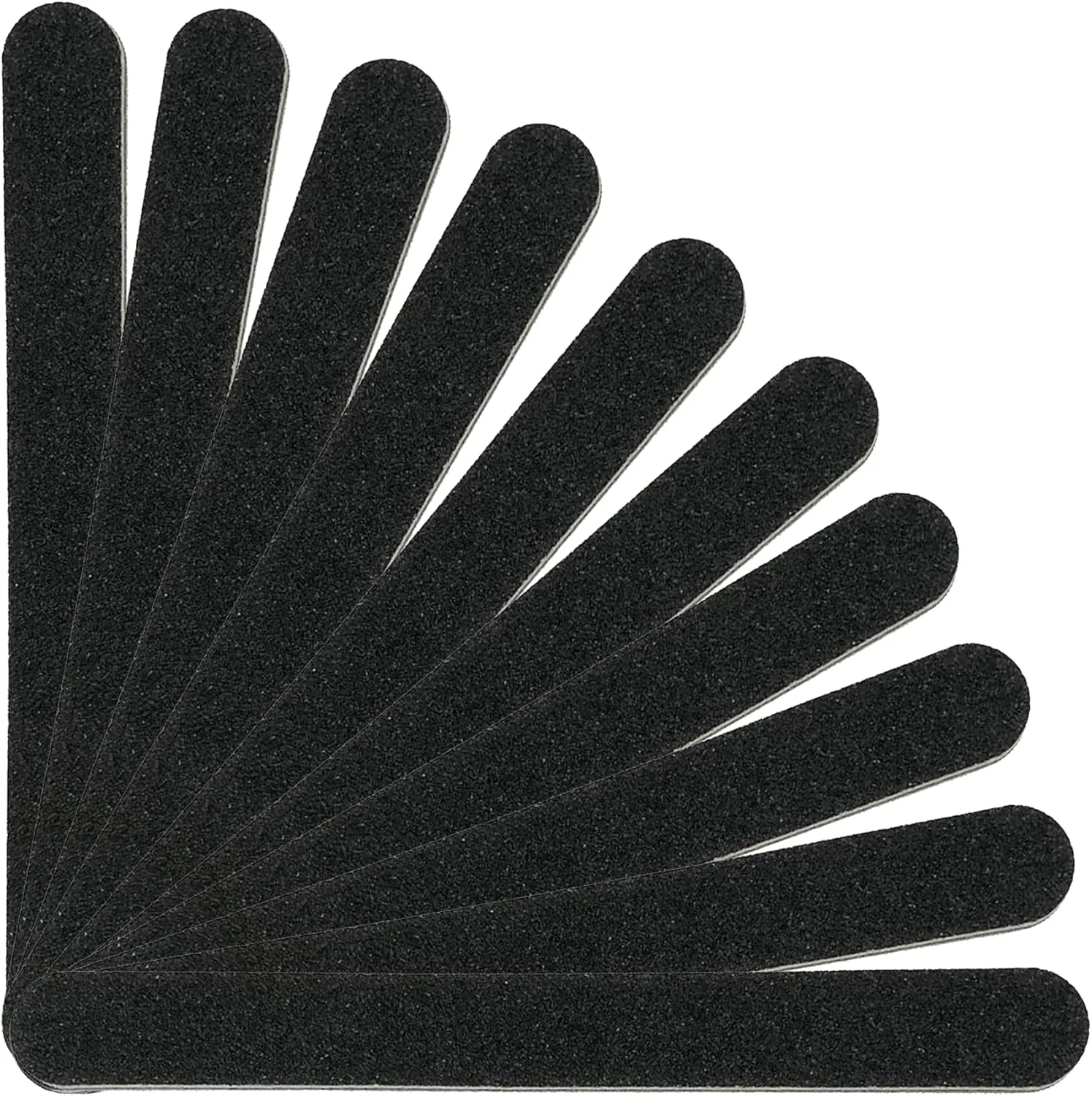 سوهان ناخن حرفه ای بسته 10 عددی درجه زبری 100/180 - ابزار مانیکور قابل استفاده مجدد برای ناخن های اکریلیک و طبیعی، مشکی