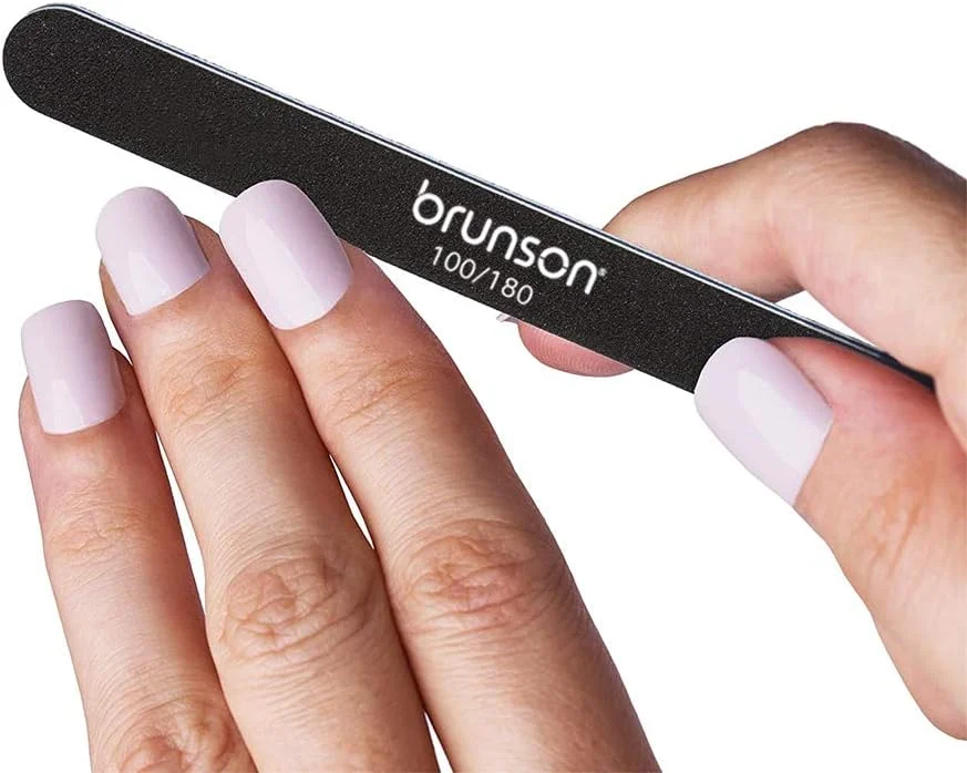 سوهان ناخن حرفه ای یک عددی برانسون، سمباده دو طرفه قابل شستشو (دانه بندی 100/180)، سوهان و پولیش ناخن مدل EB-311B