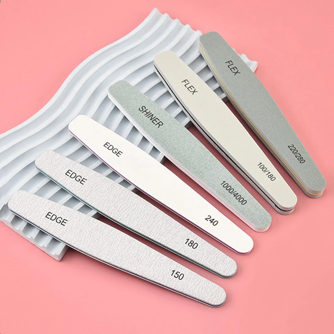 ست سوهان و بافر ناخن دو طرفه 6 عددی برای ناخن های طبیعی، مناسب برای خانم ها و دختران با ناخن های اکریلیک