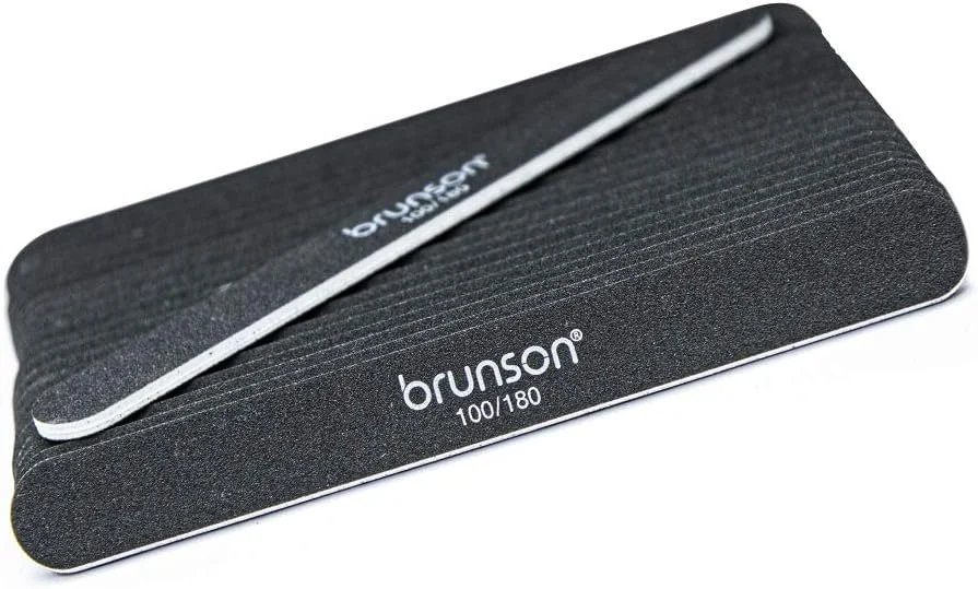 سوهان ناخن حرفه ای یک عددی برانسون، سمباده دو طرفه قابل شستشو (دانه بندی 100/180)، سوهان و پولیش ناخن مدل EB-311B