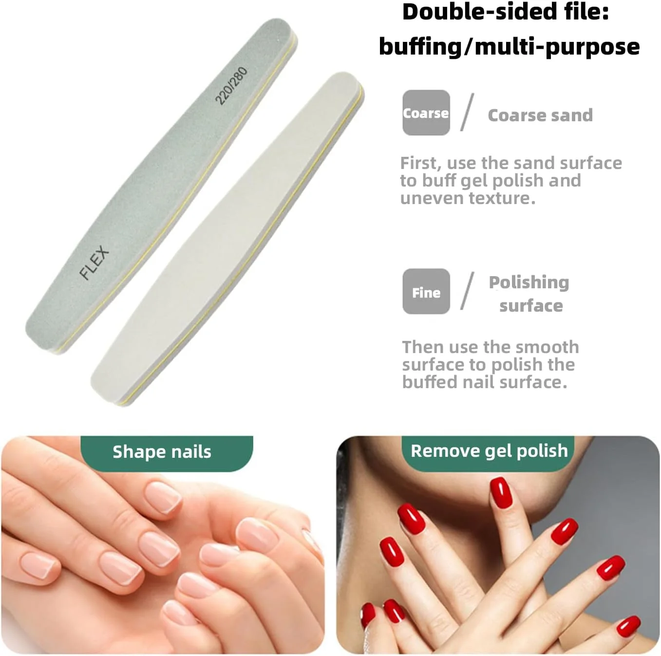 ست سوهان و بافر ناخن دو طرفه 6 عددی برای ناخن های طبیعی، مناسب برای خانم ها و دختران با ناخن های اکریلیک ست سوهان و بافر ناخن دو طرفه 6 عددی برای ناخن های طبیعی، مناسب برای خانم ها و دختران با ناخن های اکریلیک