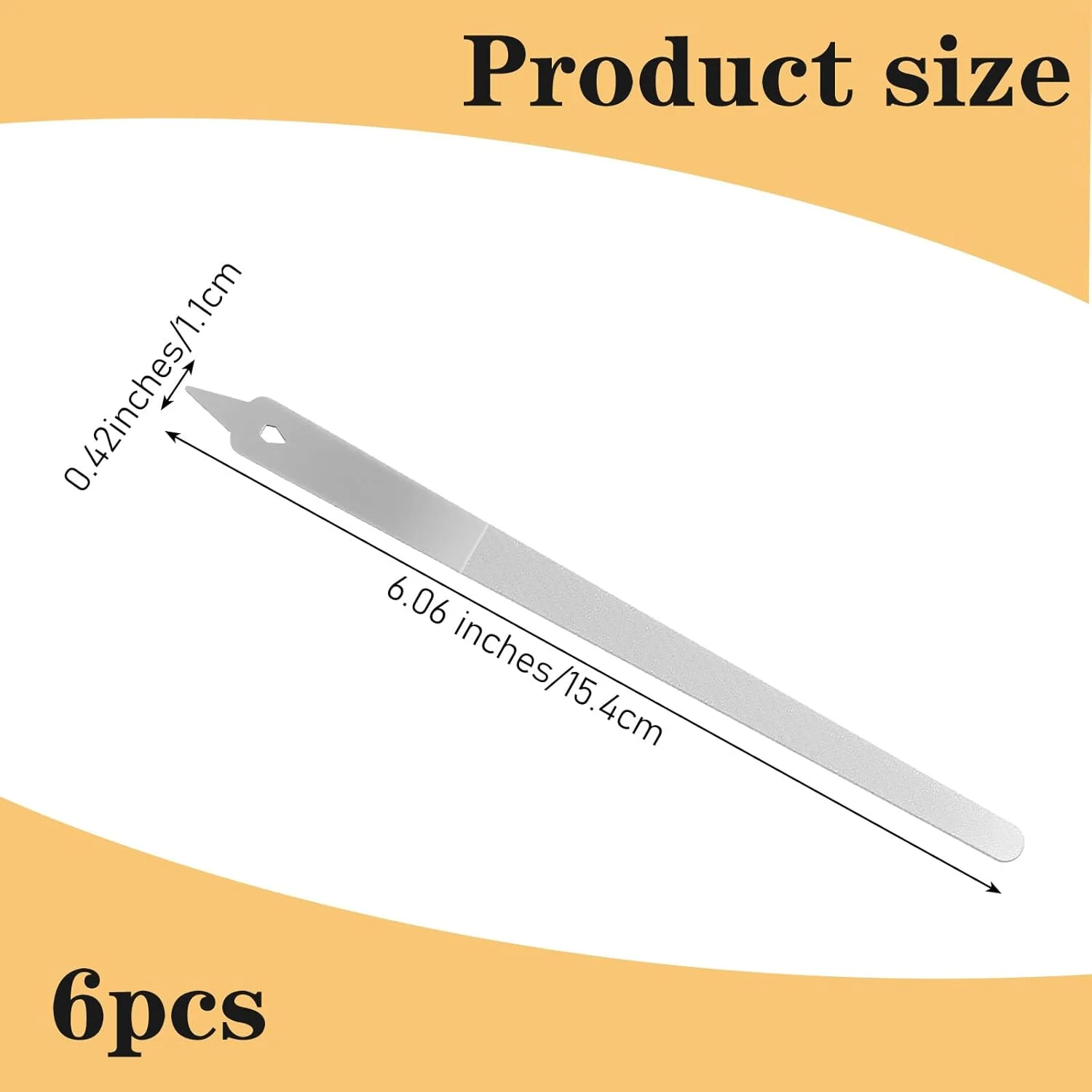 سوهان ناخن پودر الماس - پرداخت کننده ناخن استیل ضد زنگ با سوهان های فلزی ناخن با نوک تیز، برای مانیکور و پدیکور ناخن های طبیعی - 6 عددی (15 سانتی متر) سوهان ناخن پودر الماس - پرداخت کننده ناخن استیل ضد زنگ با سوهان های فلزی ناخن با نوک تیز، برای مانیکور و پدیکور ناخن های طبیعی - 6 عددی (15 سانتی متر)
