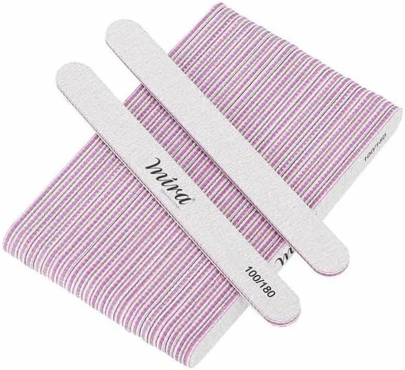 سوهان ناخن صاف حرفه ای 708 برای طراحی ناخن میرا، بسته 25 عددی