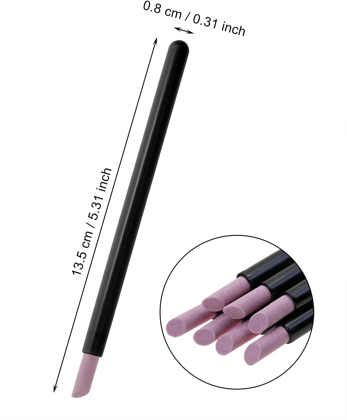 ۳۰ عدد عقب‌راننده کوتیکول ناخن سنگی ONLYKXY با دسته پلاستیکی ۱۳.۵ سانتی‌متری، ابزار مانیکور و پدیکور برای مراقبت از ناخن در خانه و سالن، مشکی