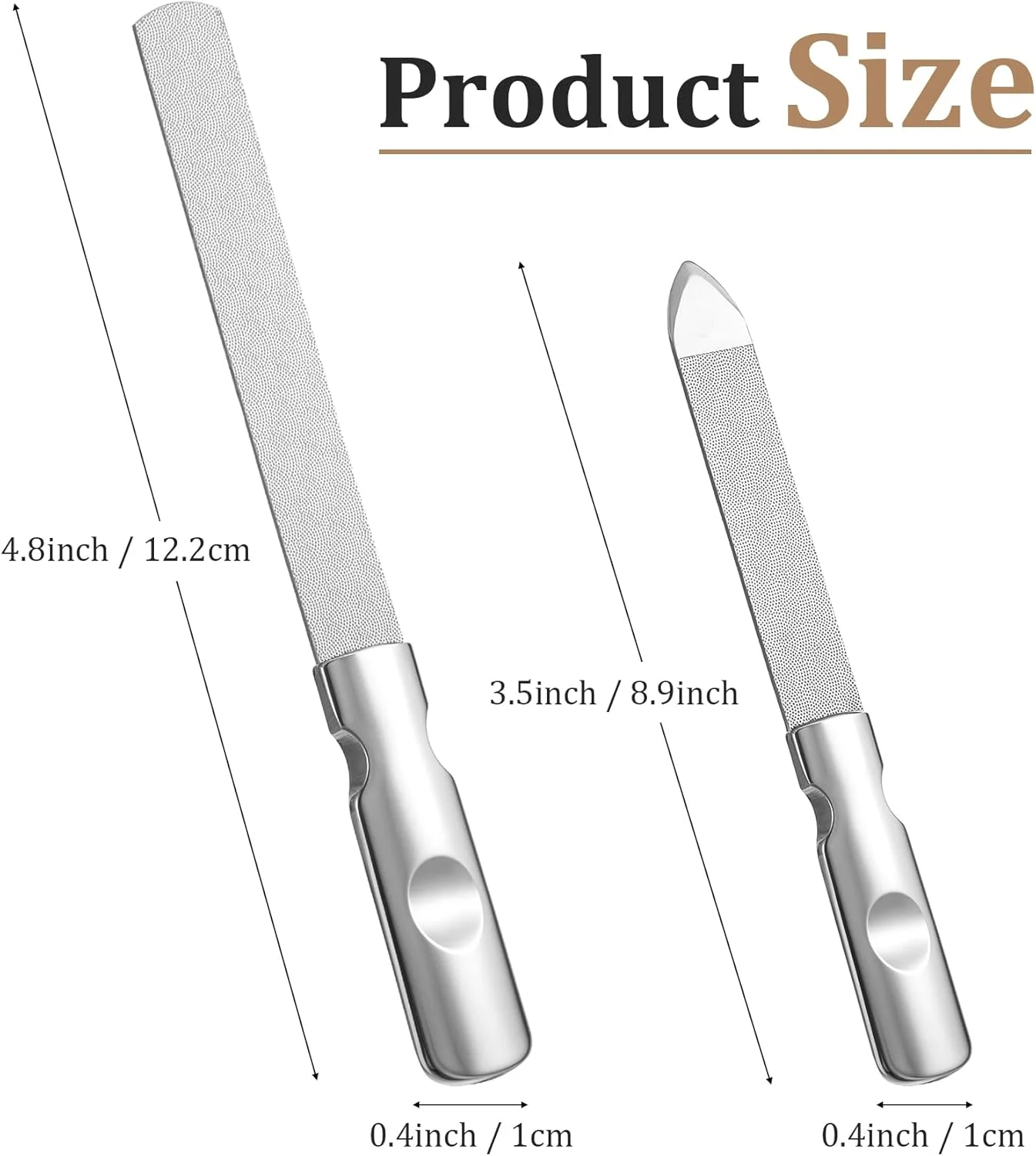 سوهان ناخن استیل ضد زنگ برای ناخن های ضخیم و نازک