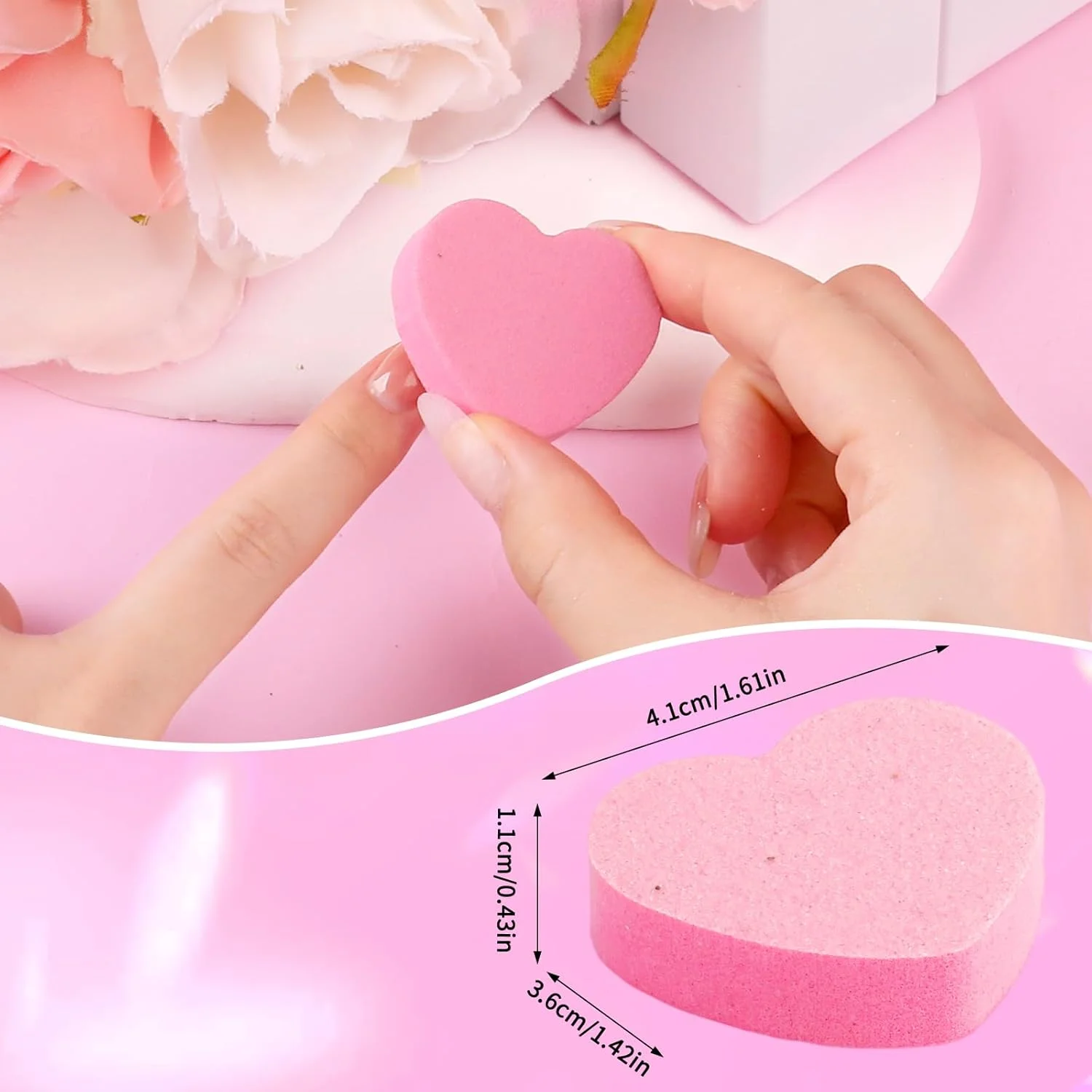 بافر ناخن 50 عددی، مینی بافر بلاک سوهان ناخن برای ناخن های اکریلیک و ناخن های طبیعی، درجه زبری 100/180، سوهان ناخن دو طرفه (صورتی)