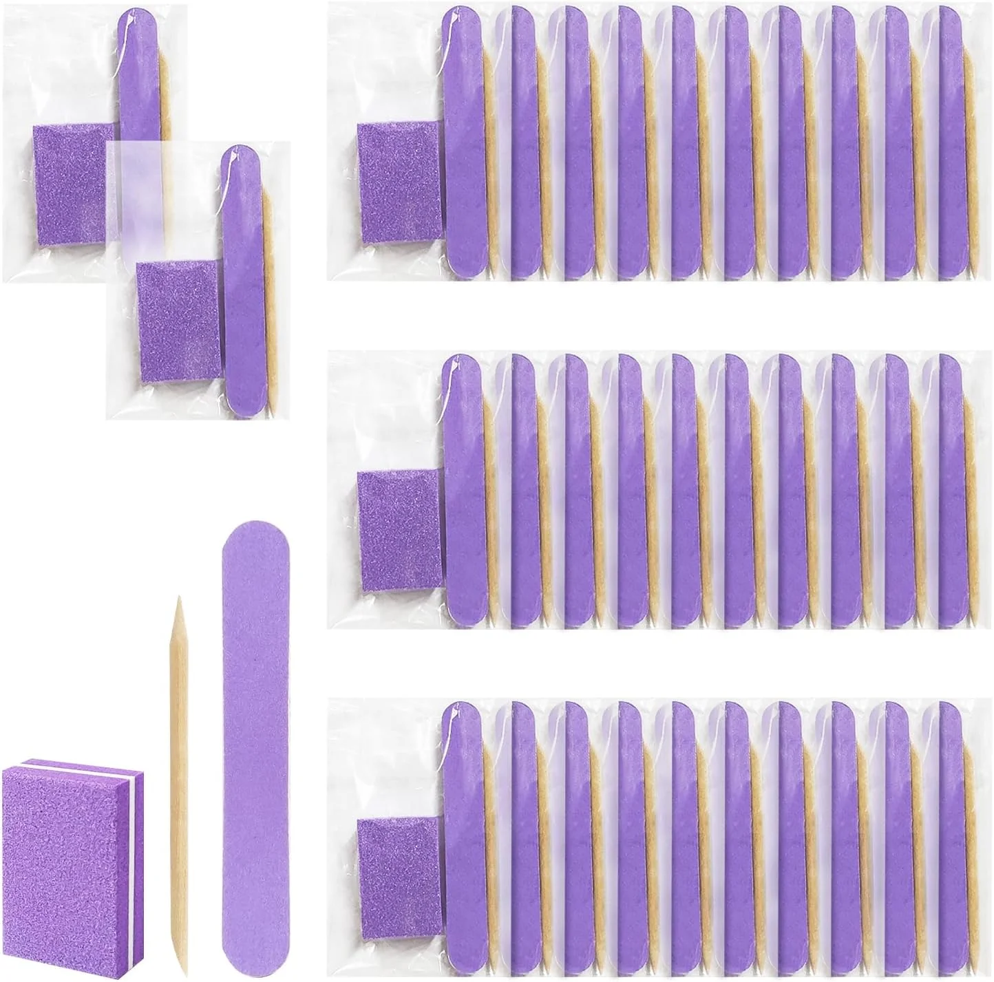 کیت مانیکور یکبار مصرف بسته بندی جداگانه، بافر ناخن مینی، سوهان ناخن، چوب چوبی، کیت ابزار ناخن مصنوعی برای سالن و منزل (بنفش، تعداد، 40، دانه بندی 80/100) کیت مانیکور یکبار مصرف بسته بندی جداگانه، بافر ناخن مینی، سوهان ناخن، چوب چوبی، کیت ابزار ناخن مصنوعی برای سالن و منزل (بنفش، تعداد، 40، دانه بندی 80/100)