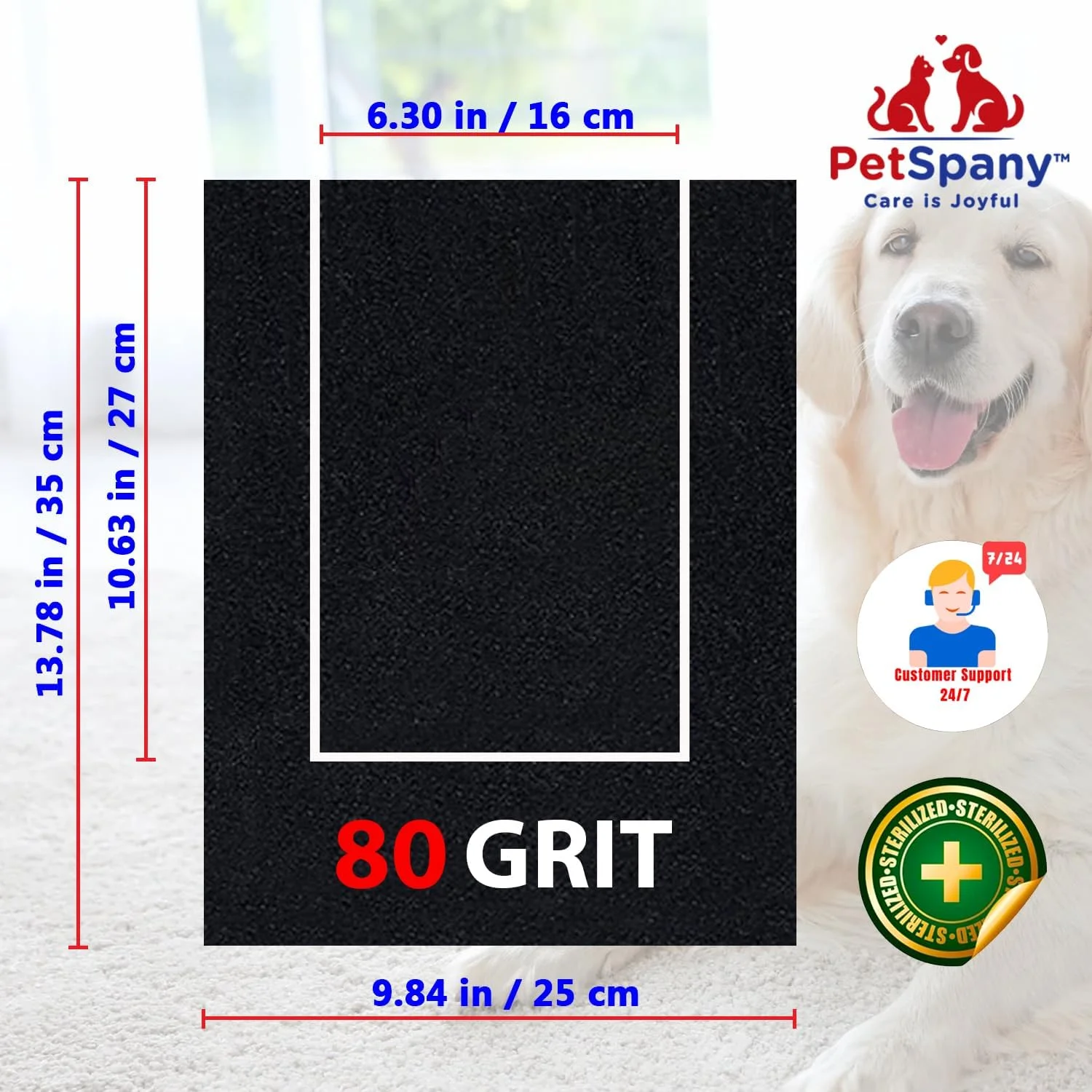 ۴ عدد سمباده خودچسب درجه یک ۳۵x۲۵ سانتی متر، زبری ۸۰ - سمباده جایگزین برای تخته خراش ناخن سگ به همراه جعبه تشویقی ۴ عدد سمباده خودچسب درجه یک ۳۵x۲۵ سانتی متر، زبری ۸۰ - سمباده جایگزین برای تخته خراش ناخن سگ به همراه جعبه تشویقی