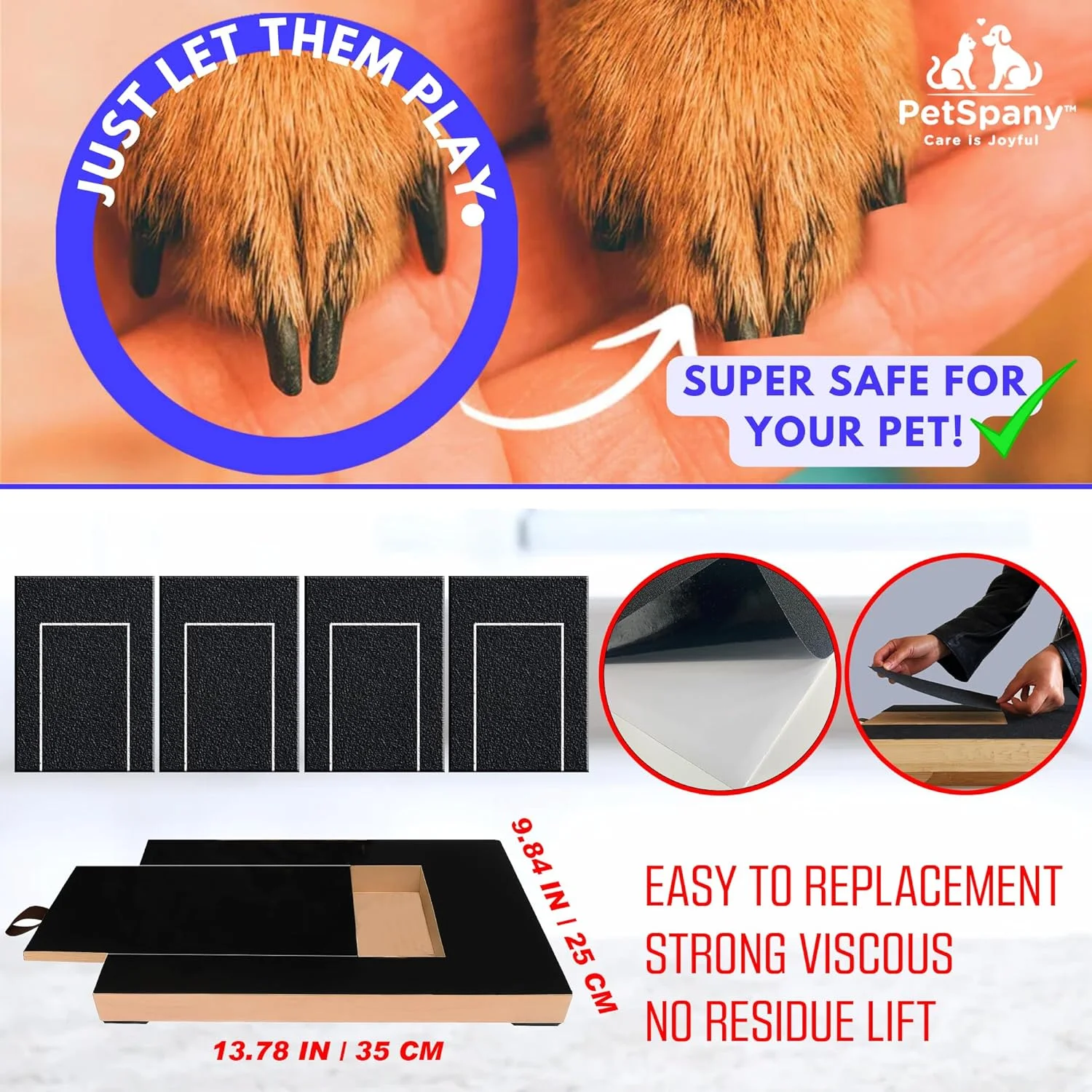 ۴ عدد سمباده خودچسب درجه یک ۳۵x۲۵ سانتی متر، زبری ۸۰ - سمباده جایگزین برای تخته خراش ناخن سگ به همراه جعبه تشویقی ۴ عدد سمباده خودچسب درجه یک ۳۵x۲۵ سانتی متر، زبری ۸۰ - سمباده جایگزین برای تخته خراش ناخن سگ به همراه جعبه تشویقی