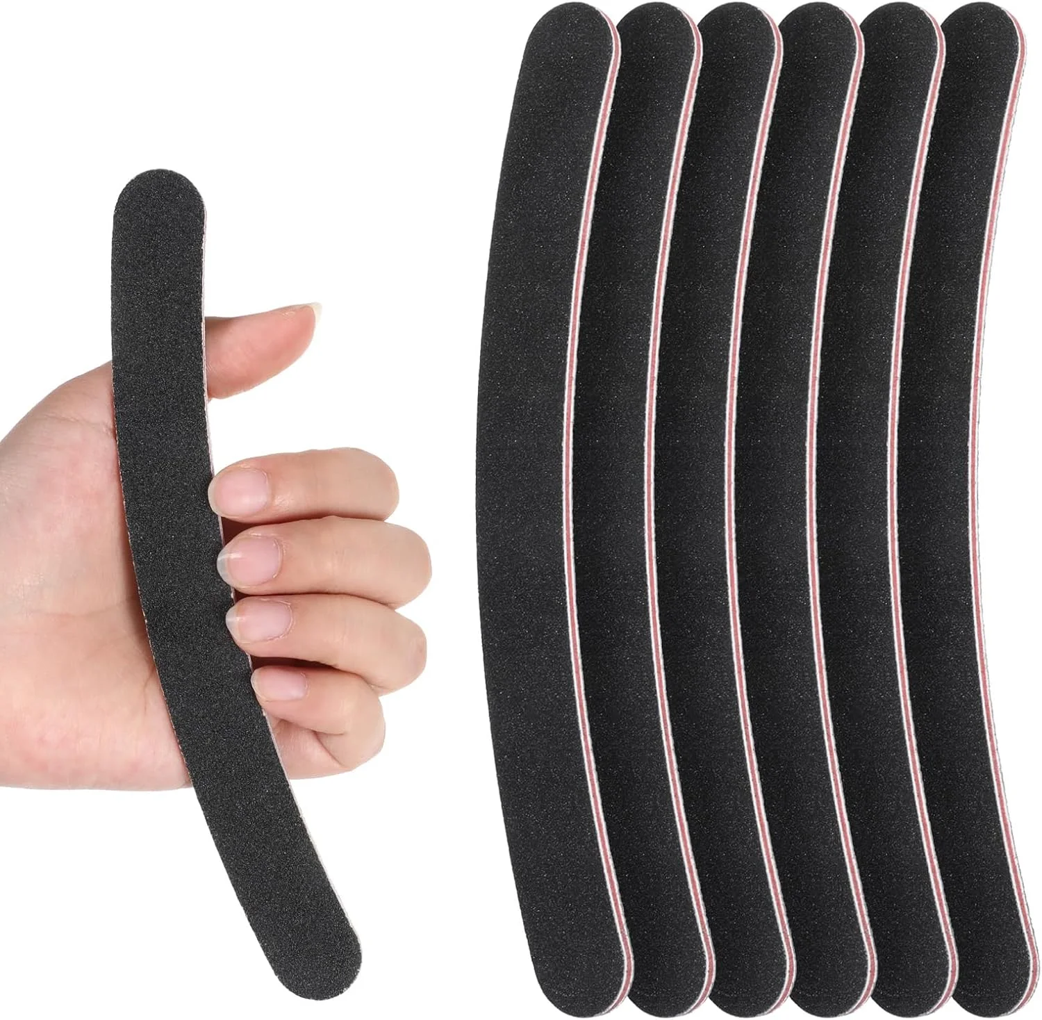 بسته ۶ عددی سوهان ناخن حرفه ای دو طرفه مناسب برای ناخن های ژلیش، لاک ناخن، ترکیبی منحنی برای سالن های ناخن، مراقبت و حالت دهی ناخن در منزل بسته ۶ عددی سوهان ناخن حرفه ای دو طرفه مناسب برای ناخن های ژلیش، لاک ناخن، ترکیبی منحنی برای سالن های ناخن، مراقبت و حالت دهی ناخن در منزل