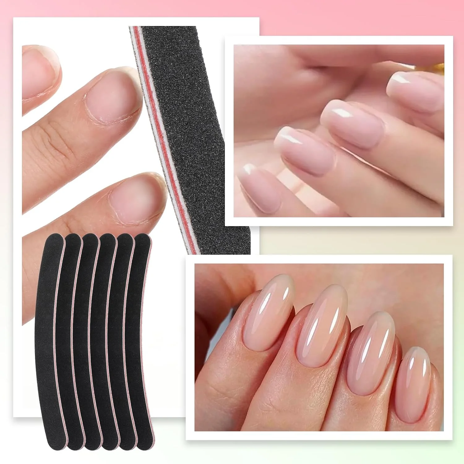 بسته ۶ عددی سوهان ناخن حرفه ای دو طرفه مناسب برای ناخن های ژلیش، لاک ناخن، ترکیبی منحنی برای سالن های ناخن، مراقبت و حالت دهی ناخن در منزل بسته ۶ عددی سوهان ناخن حرفه ای دو طرفه مناسب برای ناخن های ژلیش، لاک ناخن، ترکیبی منحنی برای سالن های ناخن، مراقبت و حالت دهی ناخن در منزل