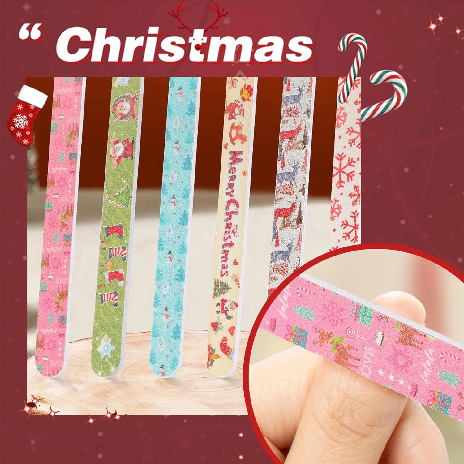 36 عدد سوهان ناخن طرح کریسمس، سوهان های رنگارنگ گلدار برای بافر کردن ناخن، دو طرفه، ابزار مانیکور پدیکور برای زنان و دختران، طرح های تصادفی 36 عدد سوهان ناخن طرح کریسمس، سوهان های رنگارنگ گلدار برای بافر کردن ناخن، دو طرفه، ابزار مانیکور پدیکور برای زنان و دختران، طرح های تصادفی