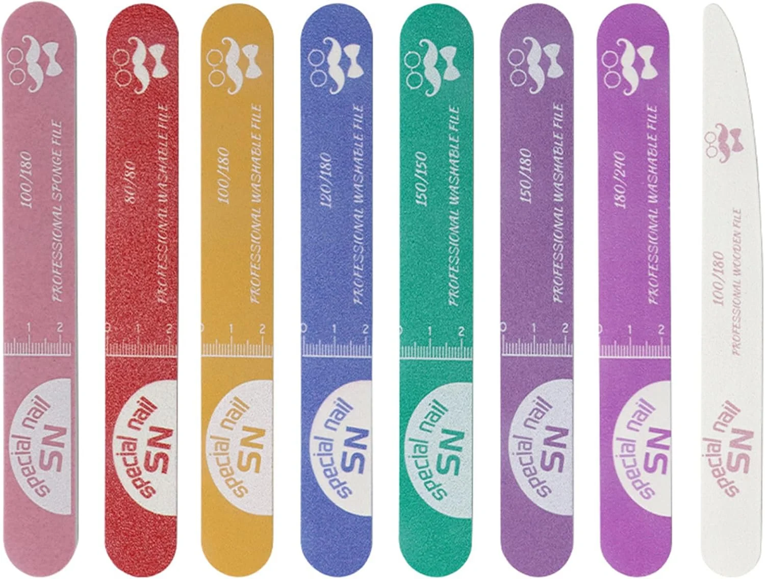 ست ۸ عددی سوهان ناخن، سوهان سمباده ای رنگارنگ برای ناخن های طبیعی، ابزار مانیکور حرفه ای دو طرفه برای صاف و حالت دادن به ناخن ها، مناسب بانوان ست ۸ عددی سوهان ناخن، سوهان سمباده ای رنگارنگ برای ناخن های طبیعی، ابزار مانیکور حرفه ای دو طرفه برای صاف و حالت دادن به ناخن ها، مناسب بانوان