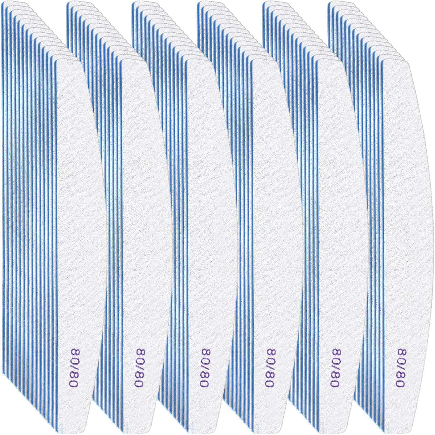 200 عدد سوهان ناخن سمباده ای با درجه زبری 100/180، سوهان ناخن بادوام دو طرفه برای ناخن های اکریلیک و ژل، ابزار حرفه ای مانیکور ناخن انگشت برای پدیکور آرایشی (بخش)