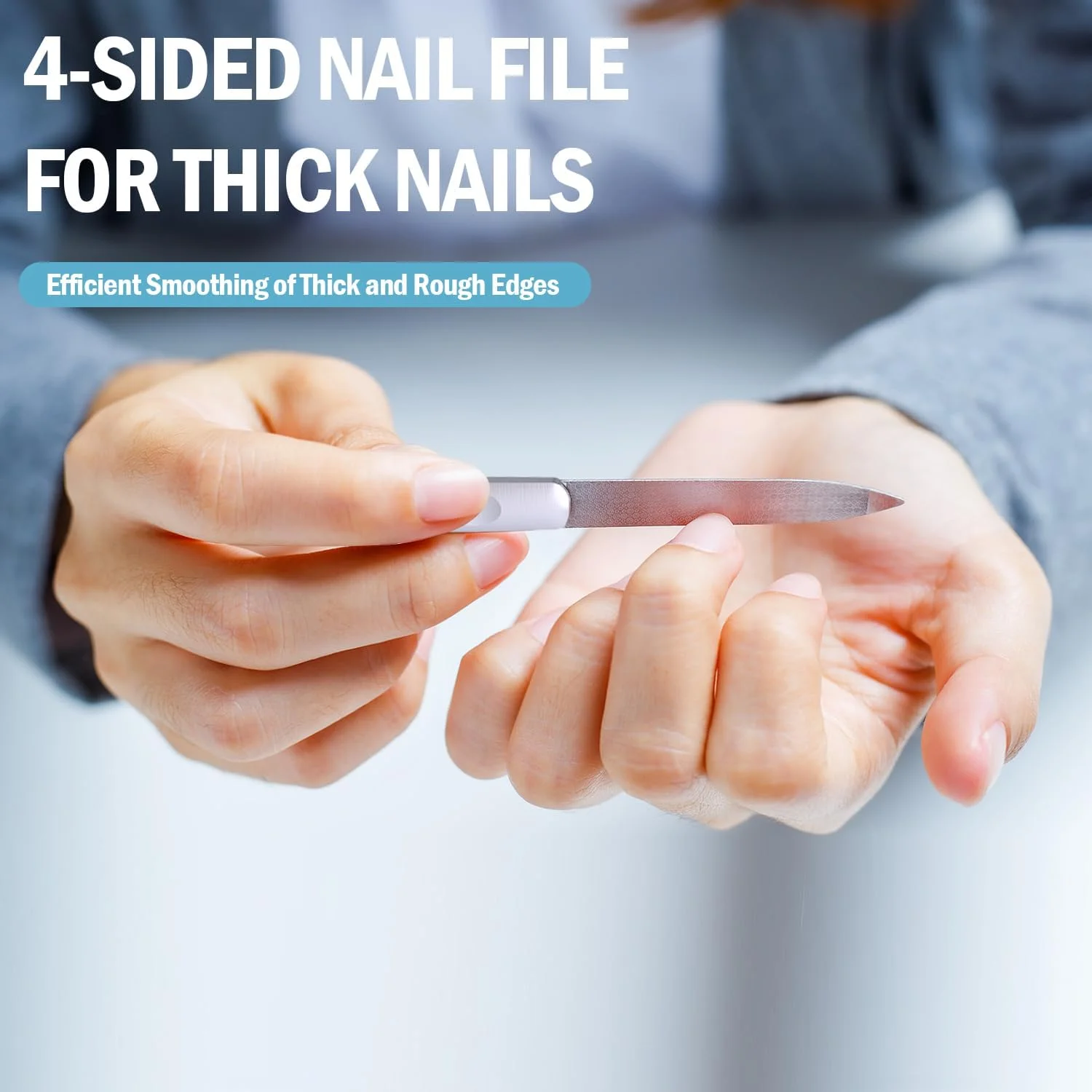 ست ۳ عددی سوهان ناخن پا مقاوم برای ناخن های ضخیم و رفع فرورفتگی - سوهان سمباده ای زبر - بالابرنده ناخن پا استیل ضد زنگ برای سالمندان