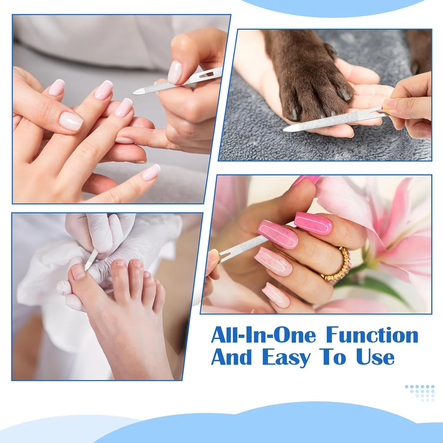 ۸ عدد سوهان ناخن فلزی، سوهان ناخن استیل ضد زنگ برای ناخن های طبیعی، سوهان ناخن فلزی نازک ۱۰.۵ سانتی متری با نوک تیز منحنی دو طرفه، ابزار مانیکور پدیکور ناخن پا ۸ عدد سوهان ناخن فلزی، سوهان ناخن استیل ضد زنگ برای ناخن های طبیعی، سوهان ناخن فلزی نازک ۱۰.۵ سانتی متری با نوک تیز منحنی دو طرفه، ابزار مانیکور پدیکور ناخن پا