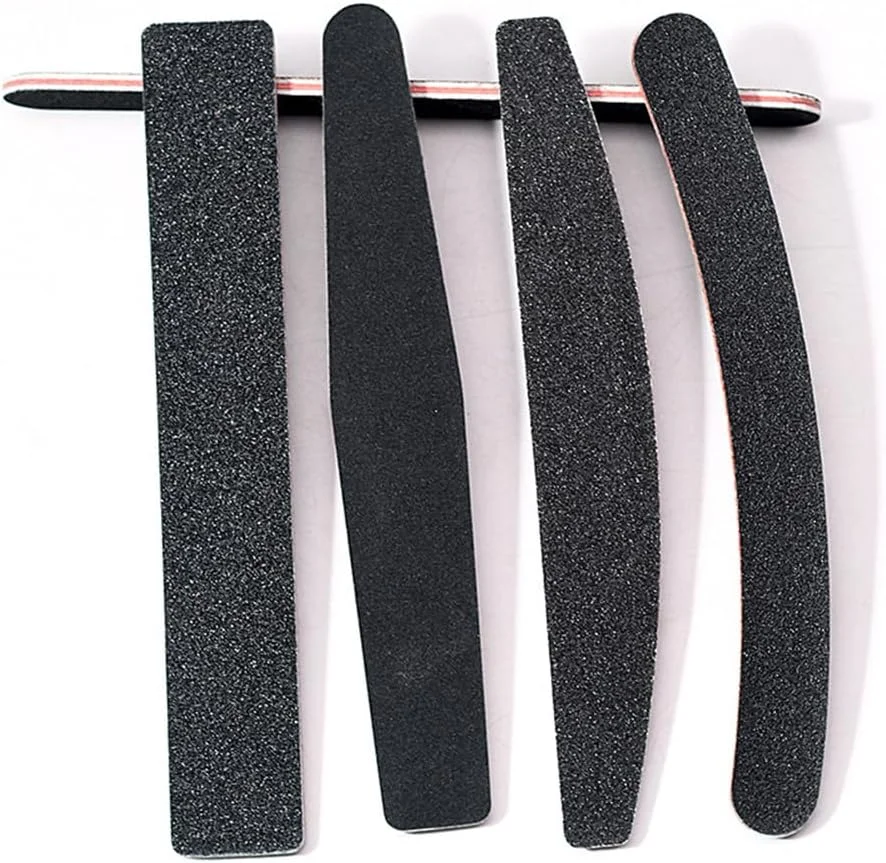 سوهان ناخن ۱۰ عددی حرفه ای دو طرفه درجه زبری ۱۰۰/۱۸۰، ابزار مانیکور و پدیکور مشکی سوهان ناخن ۱۰ عددی حرفه ای دو طرفه درجه زبری ۱۰۰/۱۸۰، ابزار مانیکور و پدیکور مشکی