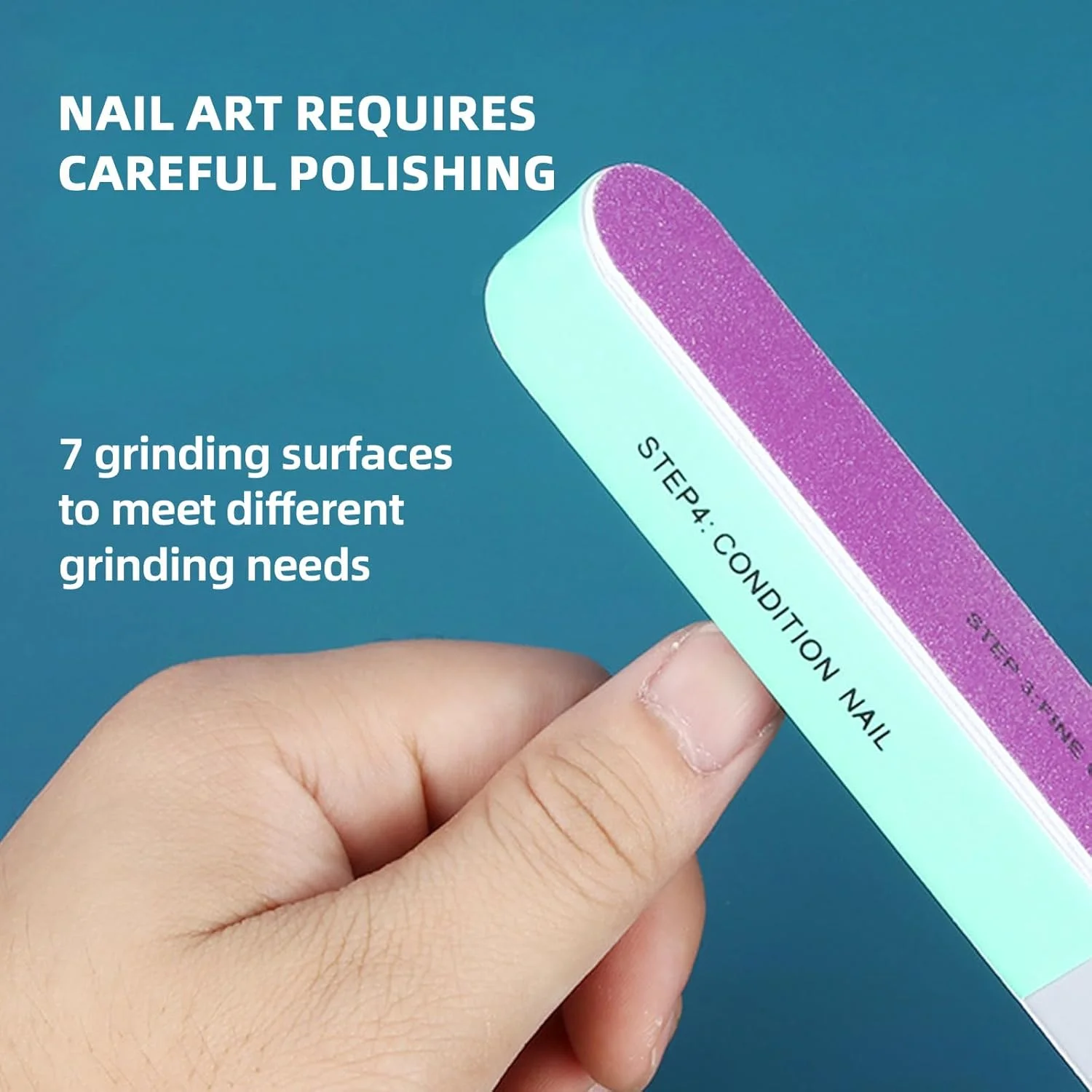 سوهان ناخن و بافر ناخن آرایشی، 7 طرفه (مجموعه 6 عددی)