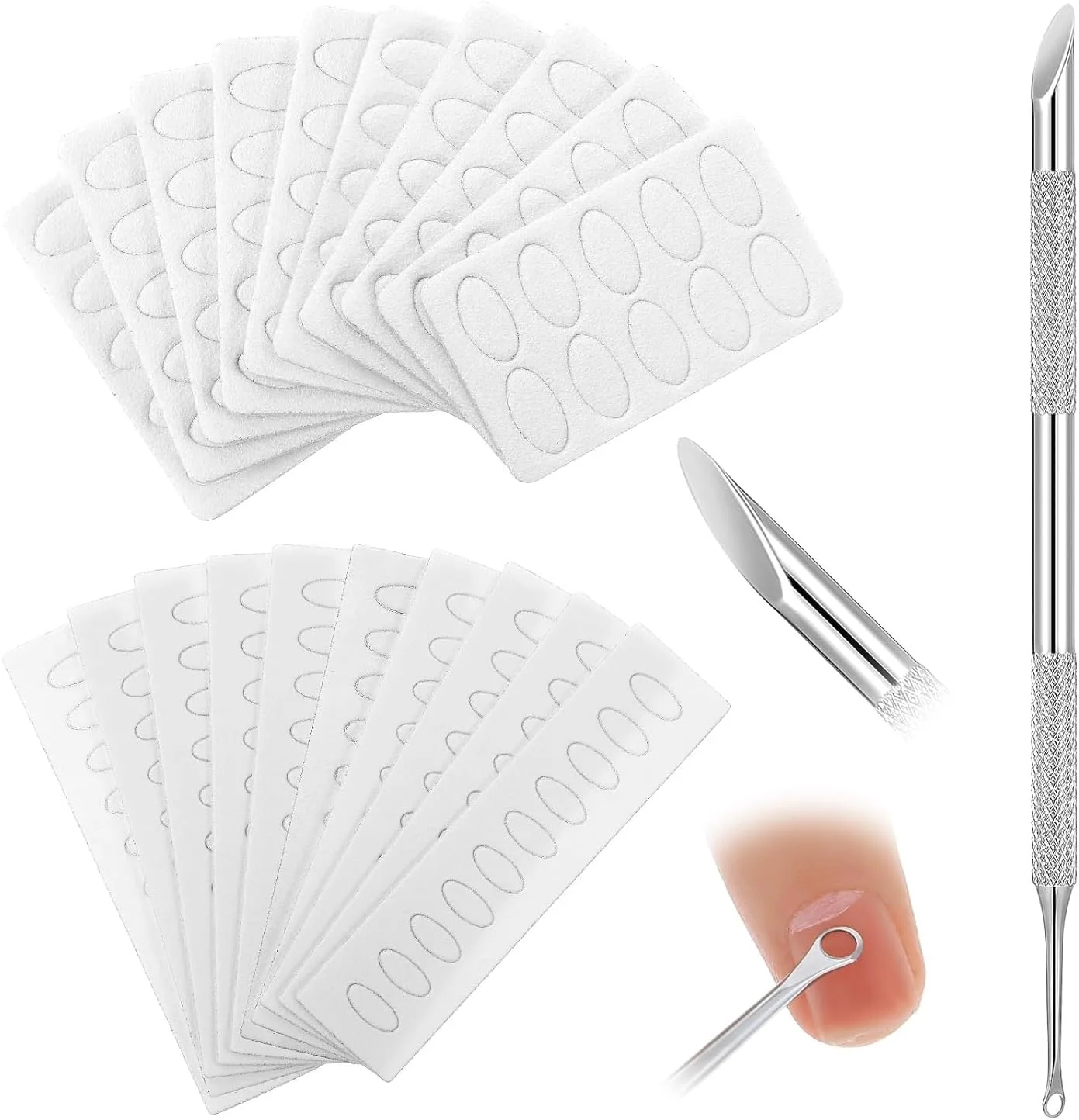 ست حرفه ای مانیکور یلاژوی: عقب زن و از بین برنده پوست های مرده دو طرفه، ابزار آماده سازی ناخن، سوهان های سمباده ای - از بین بردن پوست های مرده برای طراحی ناخن و آماده سازی لاک ژل