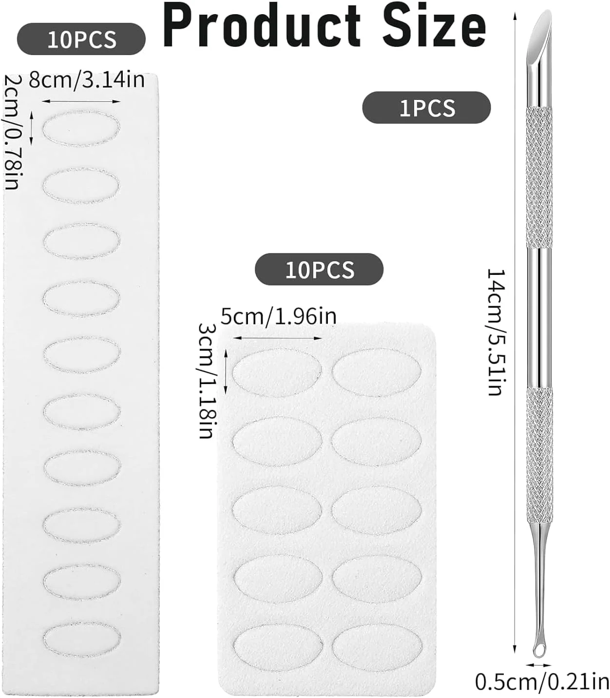 ست حرفه ای مانیکور یلاژوی: عقب زن و از بین برنده پوست های مرده دو طرفه، ابزار آماده سازی ناخن، سوهان های سمباده ای - از بین بردن پوست های مرده برای طراحی ناخن و آماده سازی لاک ژل