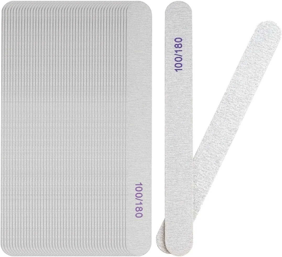 20 عدد سوهان ناخن حرفه ای دو طرفه، سمباده 100/180 قابل شستشو