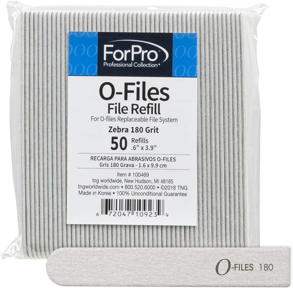 پدهای سمبادهای تعویضی سیستم فایل حرفهای ForPro، زبرا، درجه زبری ۱۸۰، پدهای سمباده ناخن مانیکور، طول ۹.۹ سانتیمتر × عرض ۱.۵ سانتیمتر، بستهی ۵۰ عددی پدهای سمبادهای تعویضی سیستم فایل حرفهای ForPro، زبرا، درجه زبری ۱۸۰، پدهای سمباده ناخن مانیکور، طول ۹.۹ سانتیمتر × عرض ۱.۵ سانتیمتر، بستهی ۵۰ عددی