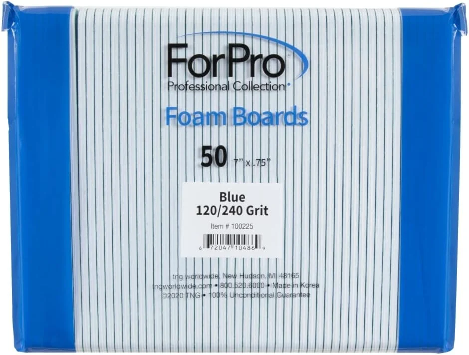 تخته سمباده فومی آبی مجموعه حرفه ای ForPro، درجه زبری 120/240، سوهان ناخن پدیکور و مانیکور مایلار، طول 7 اینچ × عرض 0.75 اینچ، 50 عدد تخته سمباده فومی آبی مجموعه حرفه ای ForPro، درجه زبری 120/240، سوهان ناخن پدیکور و مانیکور مایلار، طول 7 اینچ × عرض 0.75 اینچ، 50 عدد