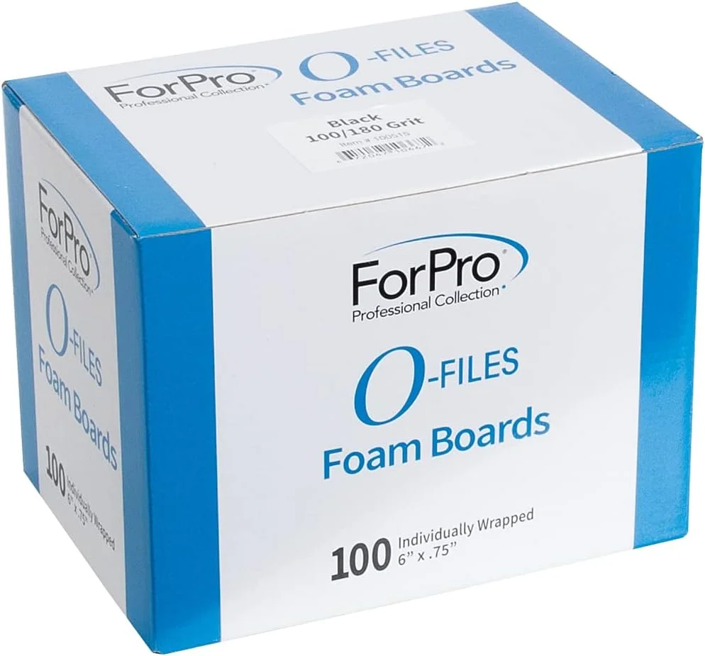 سوهان ناخن فوم برد دو طرفه ForPro Professional Collection، درجه زبری 100/180، بسته بندی تکی، 15 سانتی متر طول * 1.9 سانتی متر عرض، مشکی، 100 عدد سوهان ناخن فوم برد دو طرفه ForPro Professional Collection، درجه زبری 100/180، بسته بندی تکی، 15 سانتی متر طول * 1.9 سانتی متر عرض، مشکی، 100 عدد