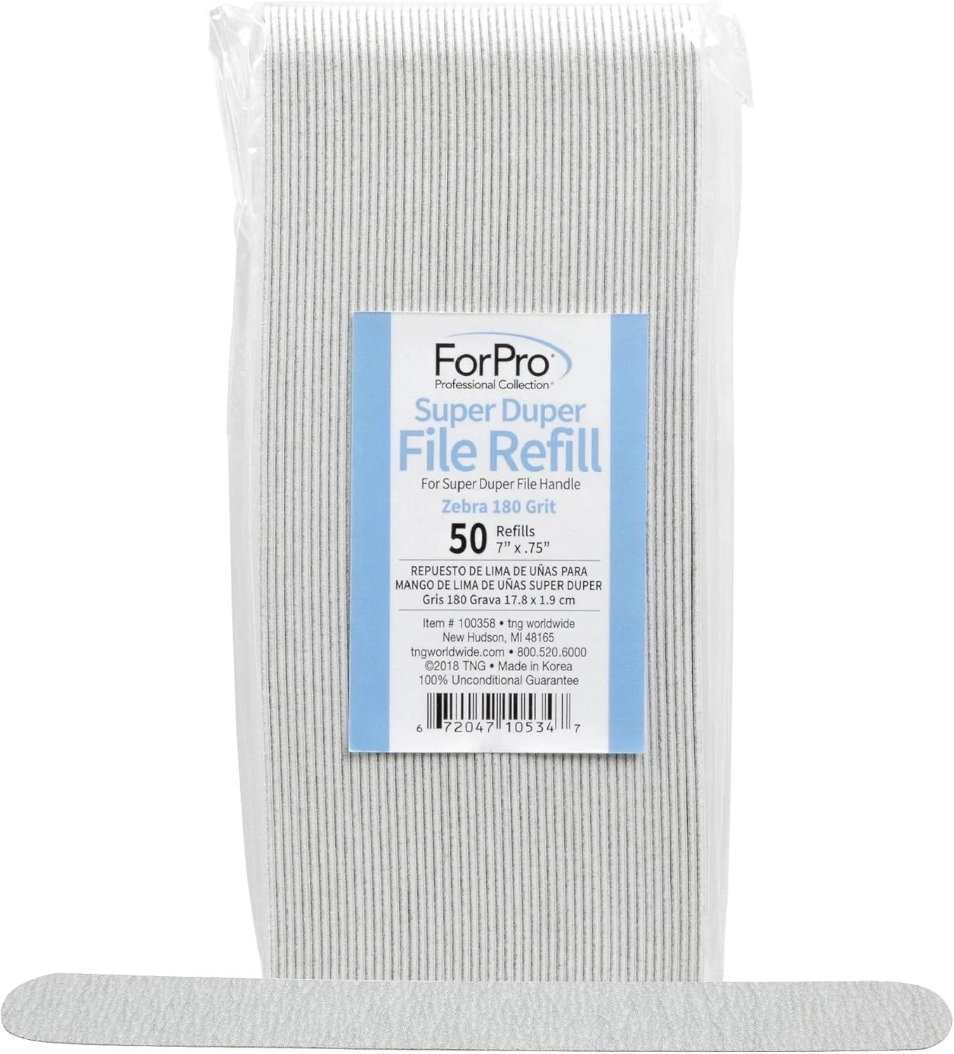 پدهای سنباده سیستم فایل سوپر دوپر فورپرو پروفشنال کالکشن، زبرا، درجه زبری ۱۸۰، پدهای سنباده مانیکور، طول ۱۷.۷۸ سانتی متر، عرض ۱.۹ سانتی متر، بسته ۵۰ عددی پدهای سنباده سیستم فایل سوپر دوپر فورپرو پروفشنال کالکشن، زبرا، درجه زبری ۱۸۰، پدهای سنباده مانیکور، طول ۱۷.۷۸ سانتی متر، عرض ۱.۹ سانتی متر، بسته ۵۰ عددی