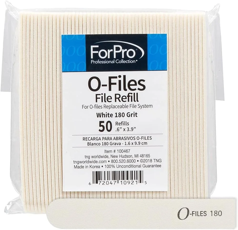 پدهای سنباده تعویضی سیستم فایل حرفه ای ForPro، سفید، درجه زبری 180، پدهای سنباده مانیکور ناخن، 10 سانتی متر طول و 1.5 سانتی متر عرض، 50 عدد پدهای سنباده تعویضی سیستم فایل حرفه ای ForPro، سفید، درجه زبری 180، پدهای سنباده مانیکور ناخن، 10 سانتی متر طول و 1.5 سانتی متر عرض، 50 عدد