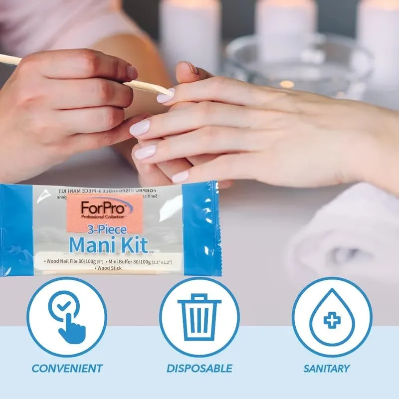 ست مانیکور 3 تکه ForPro، 100 عددی، ست مانیکور بسته بندی شده تکی، سوهان ناخن چوبی سفید 80/100، مینی بافر نارنجی 80/100، چوب چوبی ست مانیکور 3 تکه ForPro، 100 عددی، ست مانیکور بسته بندی شده تکی، سوهان ناخن چوبی سفید 80/100، مینی بافر نارنجی 80/100، چوب چوبی