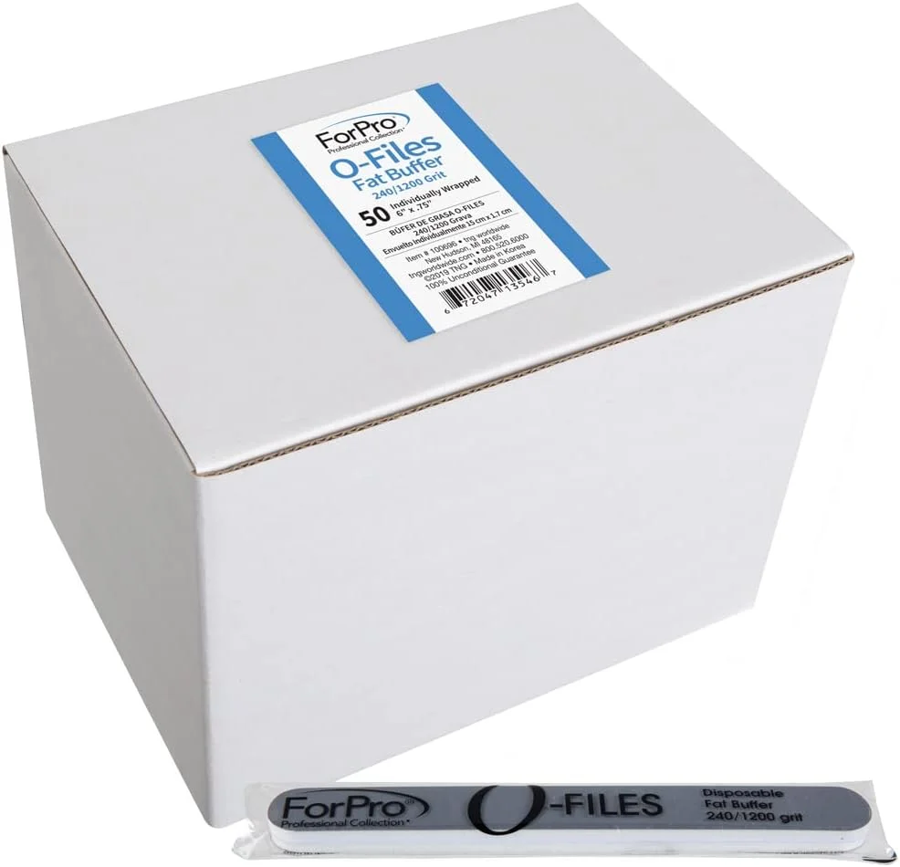 بافر ناخن حرفه ای فورپرو، درجه زبری 240/1200، دو طرفه، 6 اینچ طول و 0.75 اینچ عرض، بسته 50 عددی بافر ناخن حرفه ای فورپرو، درجه زبری 240/1200، دو طرفه، 6 اینچ طول و 0.75 اینچ عرض، بسته 50 عددی