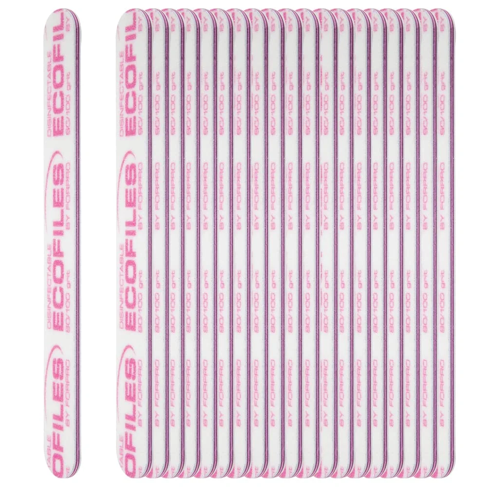 سوهان ناخن فوم برد اکوفایلز حرفه ای فورپرو، مناسب مانیکور و پدیکور، درجه زبری 80/100، صورتی، 20 عدد سوهان ناخن فوم برد اکوفایلز حرفه ای فورپرو، مناسب مانیکور و پدیکور، درجه زبری 80/100، صورتی، 20 عدد