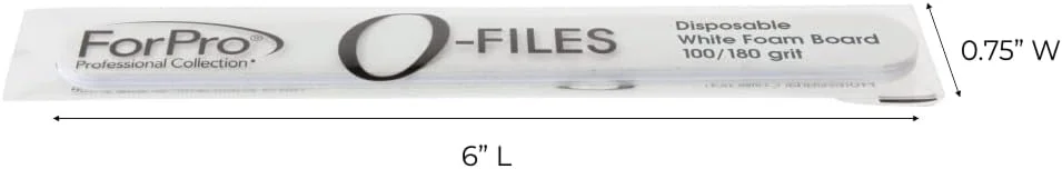 سوهان ناخن دو طرفه حرفه ای ForPro، درجه زبری 100/180، بسته بندی تکی، 15 سانتی متر طول، سفید، 100 عدد سوهان ناخن دو طرفه حرفه ای ForPro، درجه زبری 100/180، بسته بندی تکی، 15 سانتی متر طول، سفید، 100 عدد